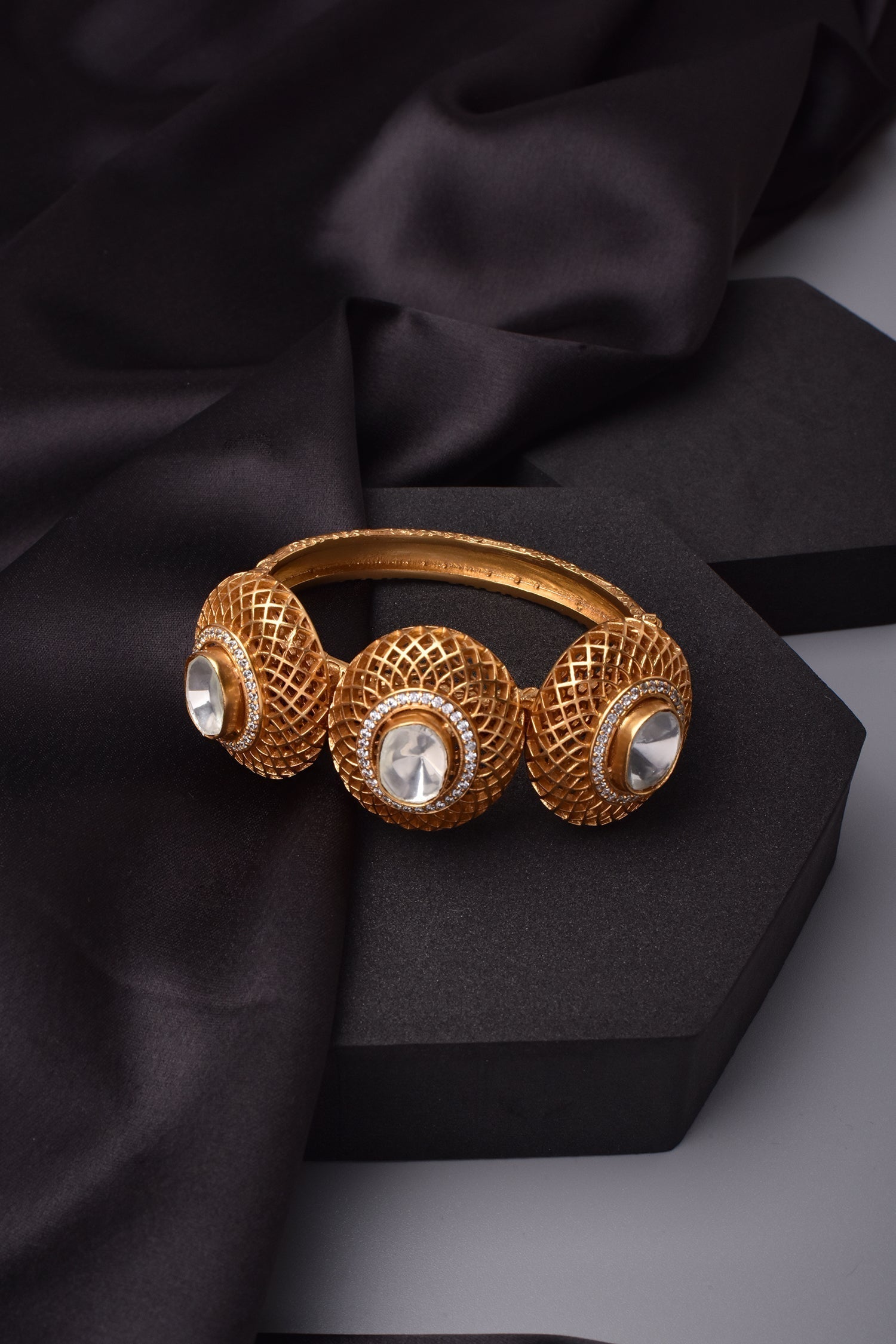 Gold Tone Polki Bracelet