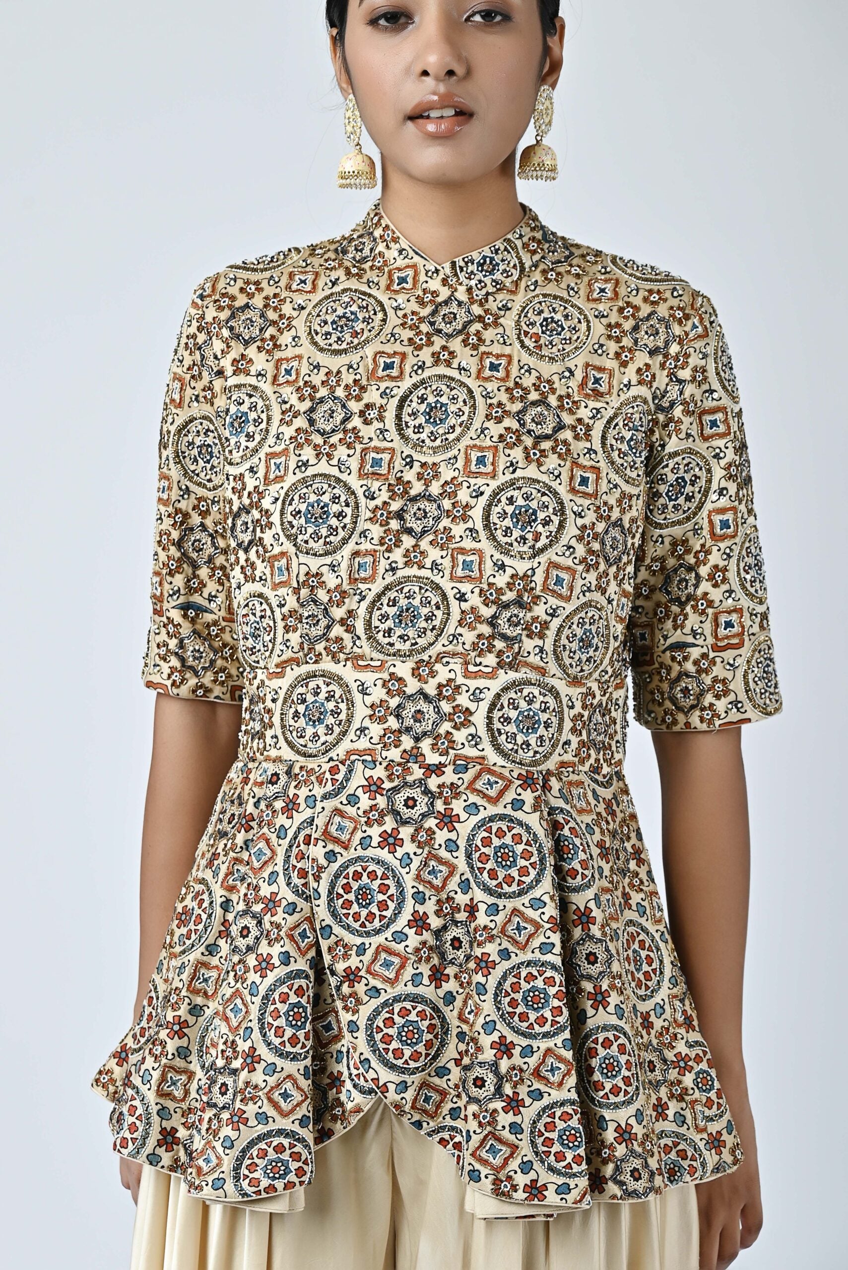 Ajrakh embellished jumpsuit