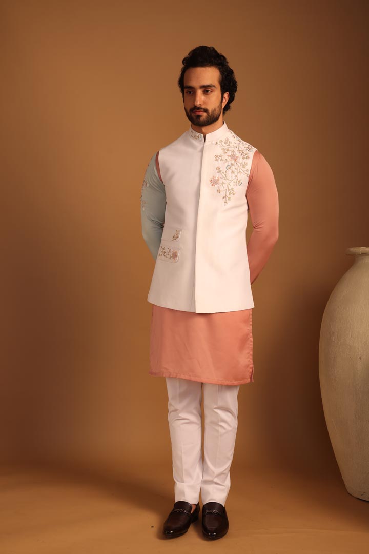 Image of Old Rose bandi kurta set