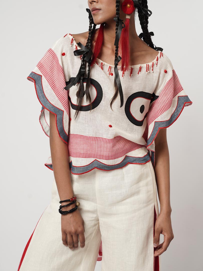 KAFTAN EYE CROPTOP SET