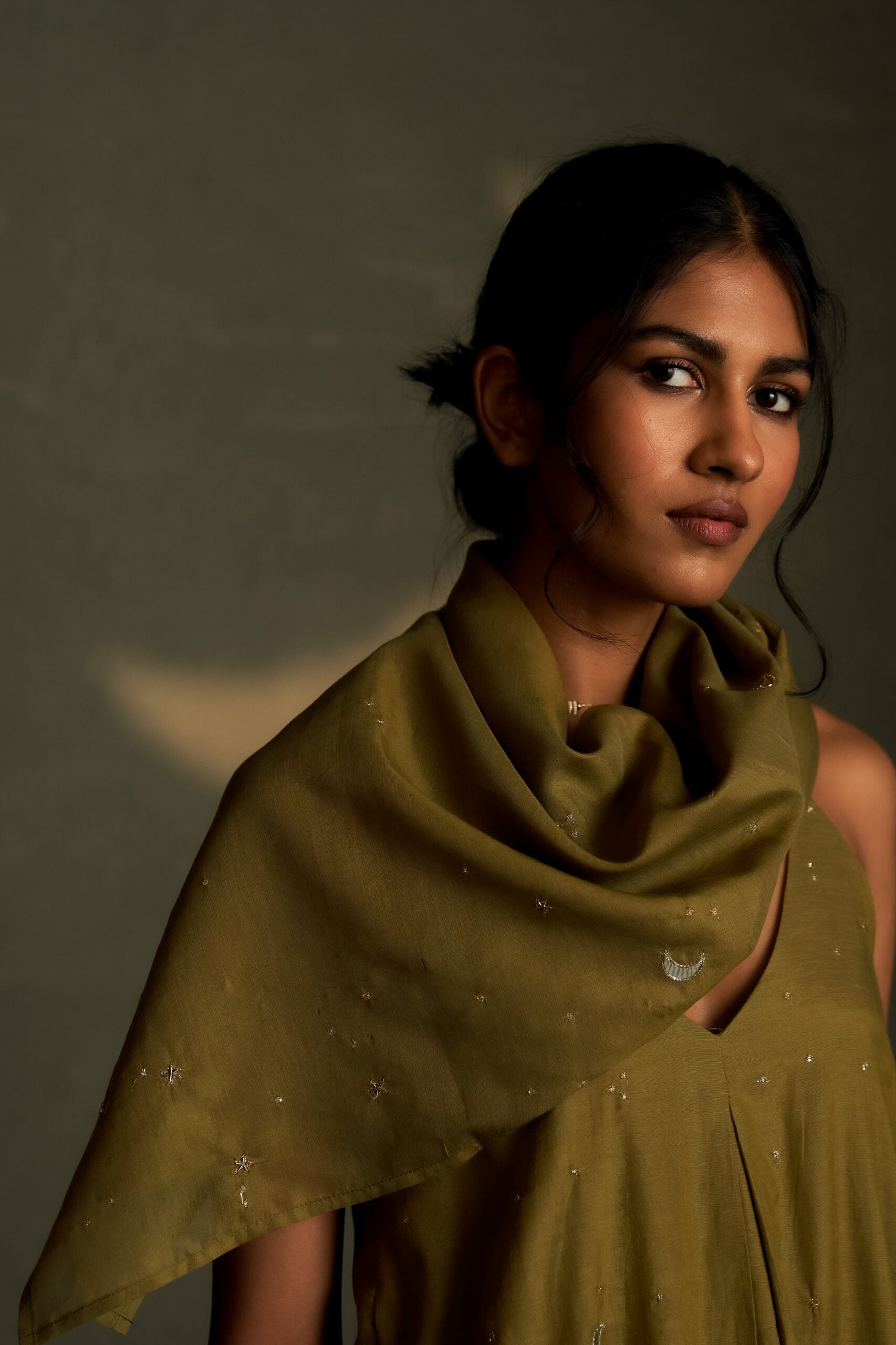 Olive Dusk Chaand Sitara Dress