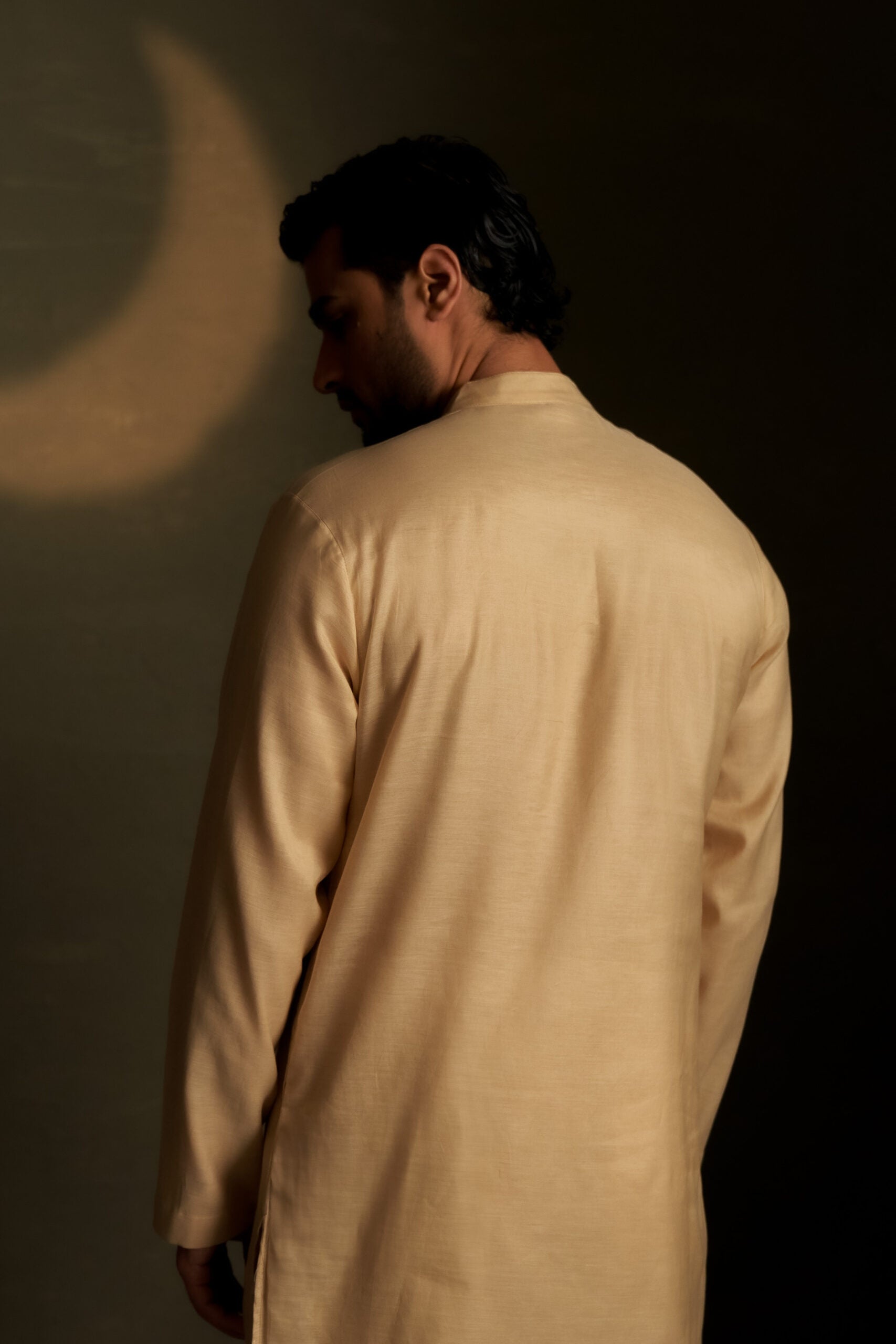 Golden Beige Long Kurta Set