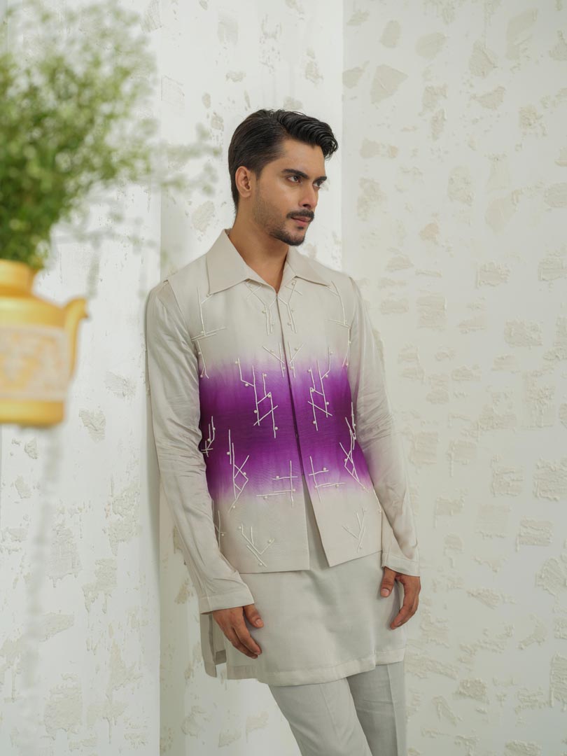 Purple Ombre Geomtry Bundi only