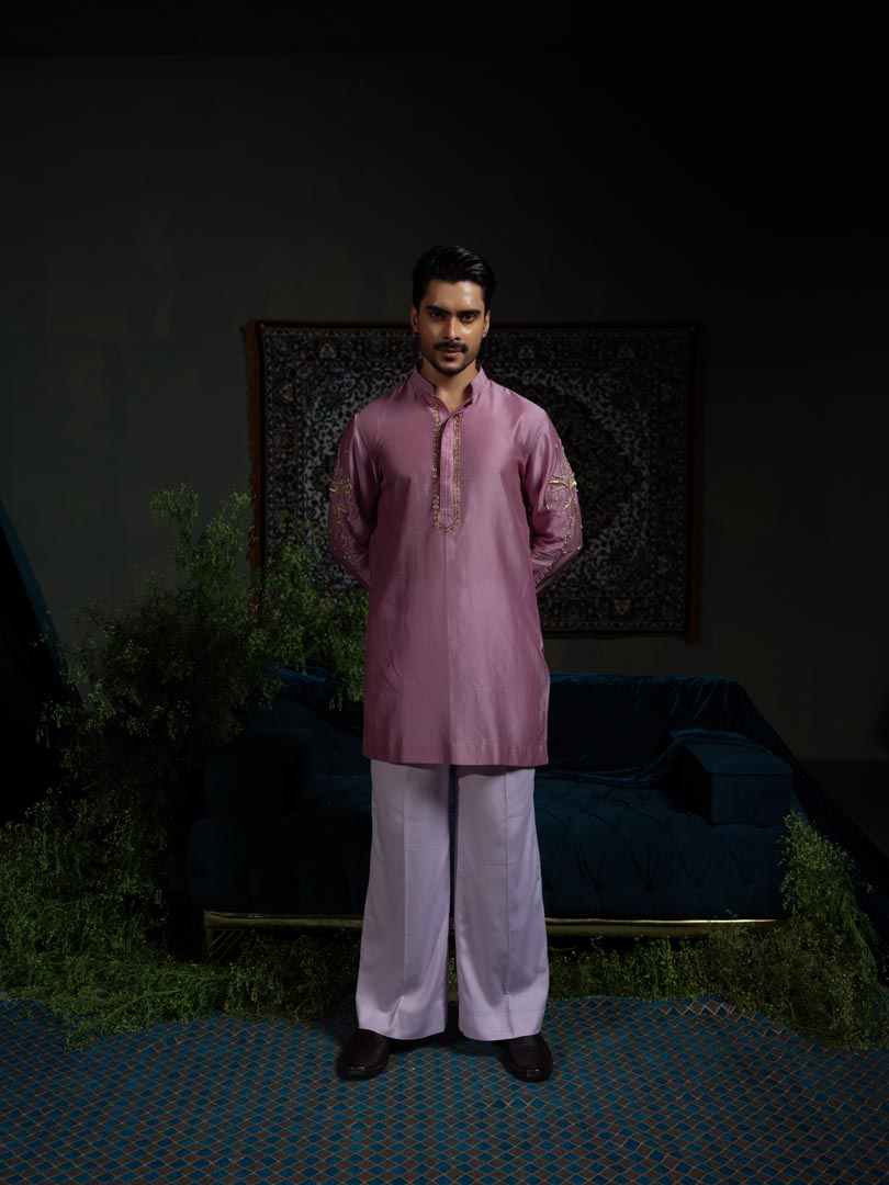 Purple Petal Kurta Set