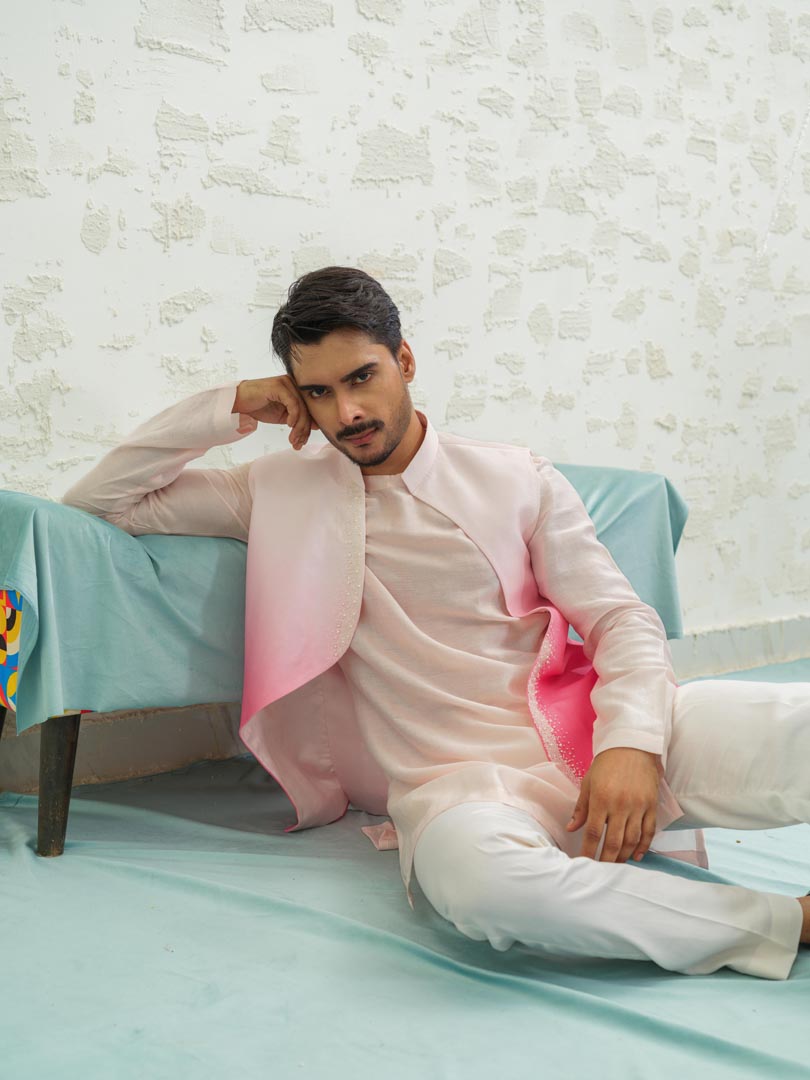 Pink Ombre Wave Bundi  set