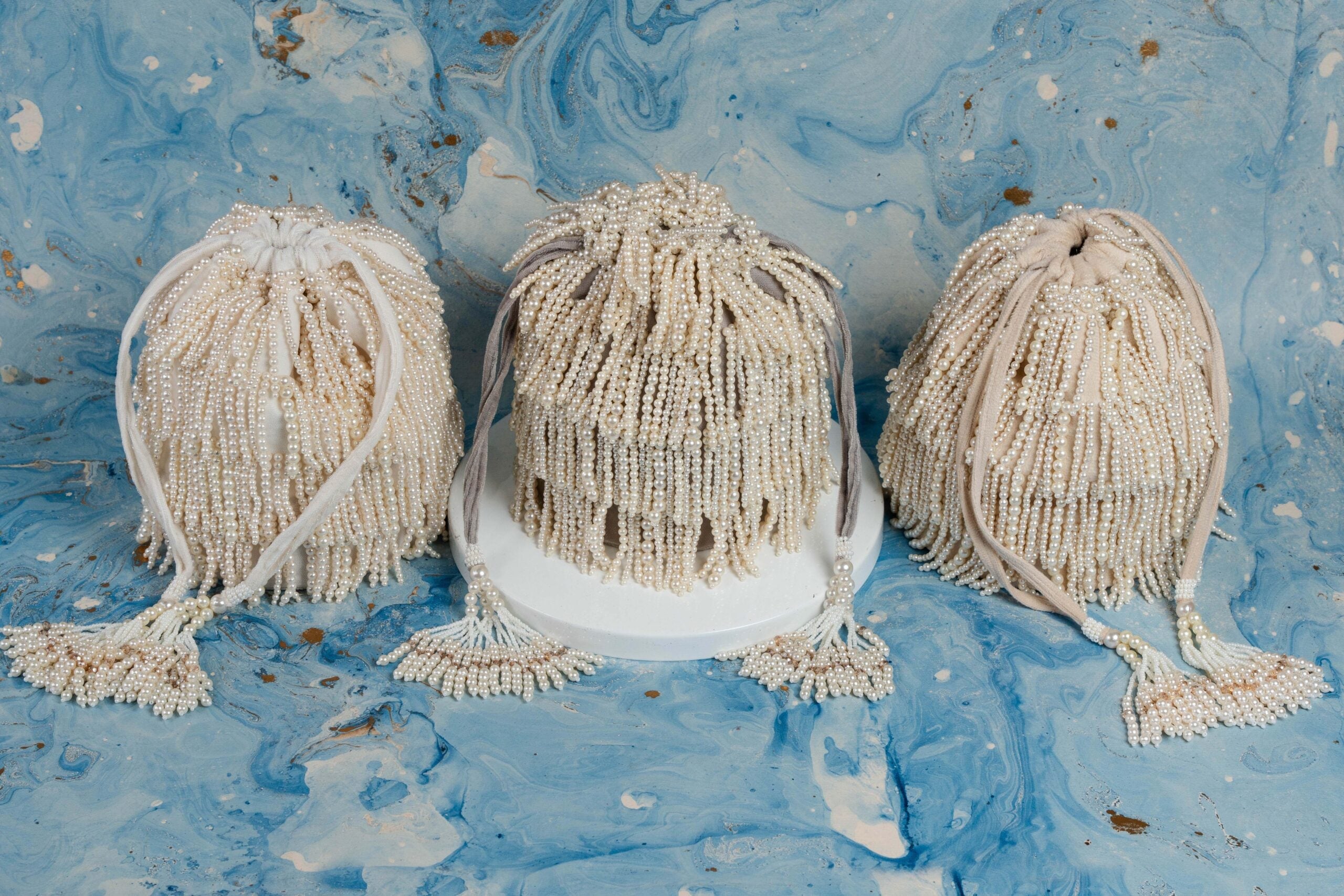 Gilt Raindrops Ivory