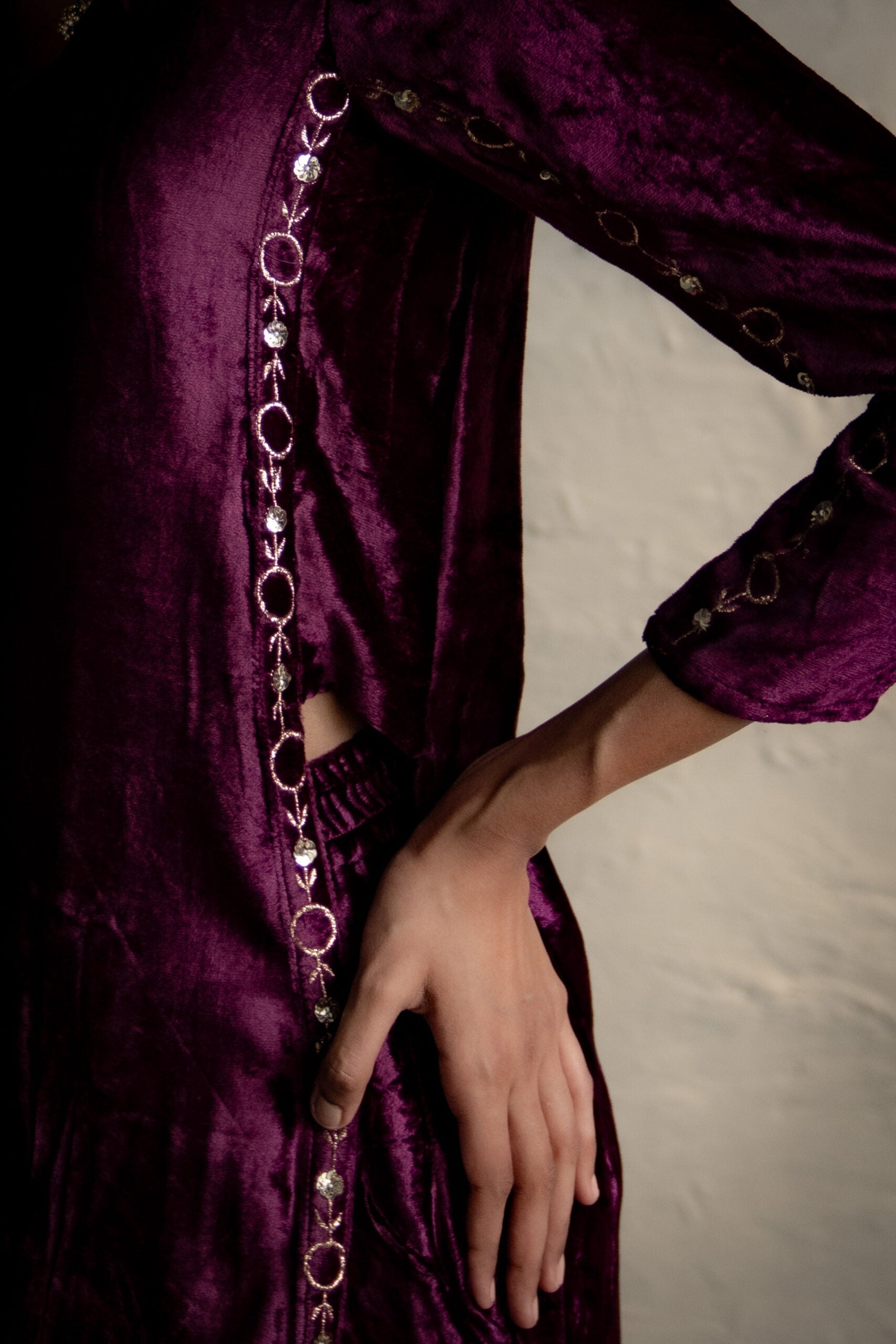 Phiran Style Velvet kurta Set