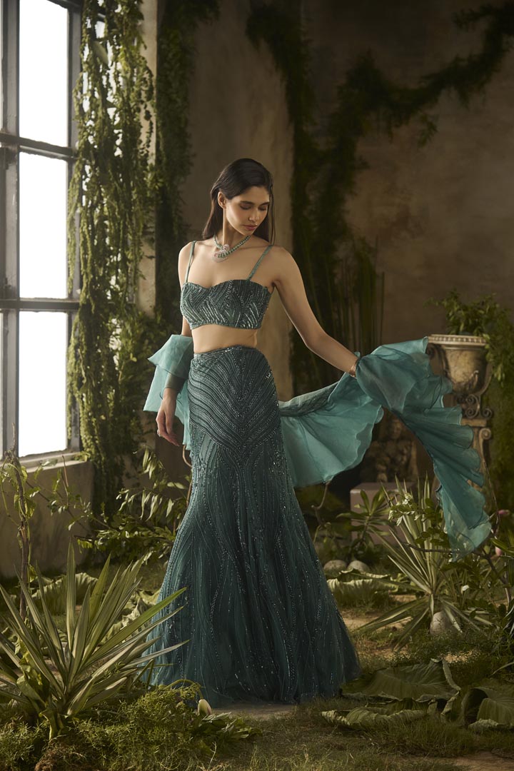 VERDANT CHARM LEHENGA SET