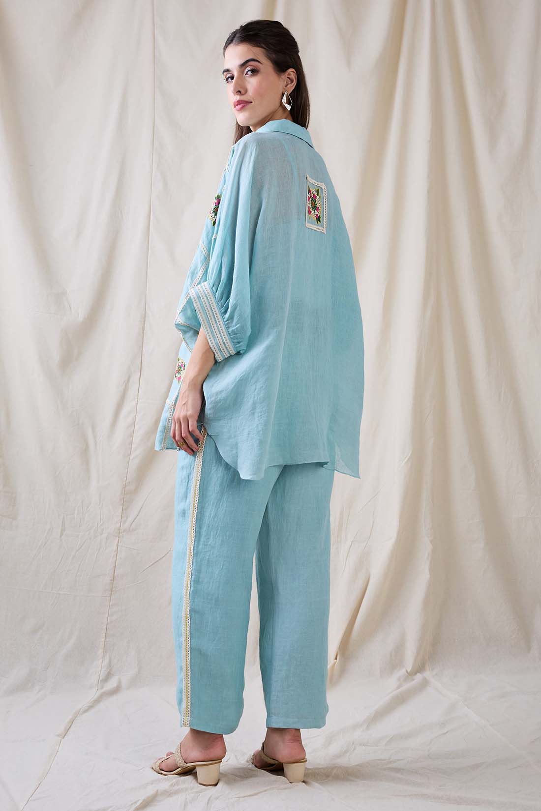 Gulzaar appliqued co-ord set SP4779