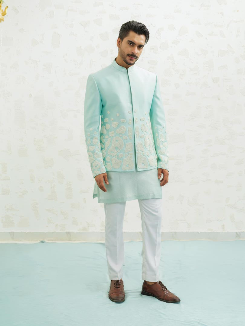 Amoeba Blue Jodhpuri set