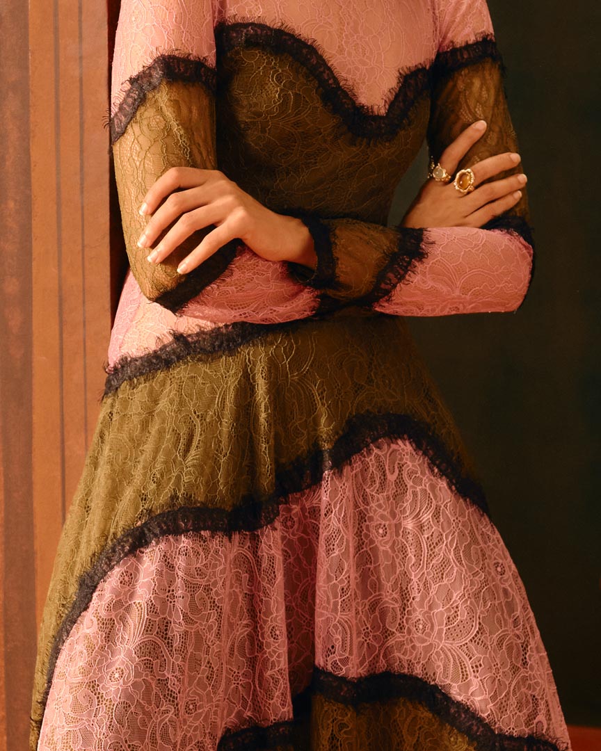 Rosewood Lace Gown
