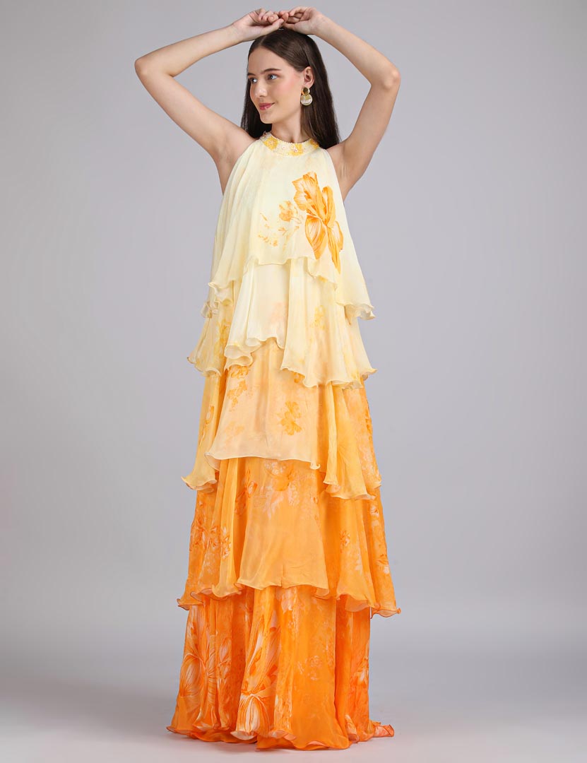 Ombre Herbs Flora Haze layered dress