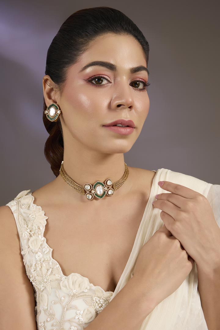 Classic Kundan Choker Necklace Set