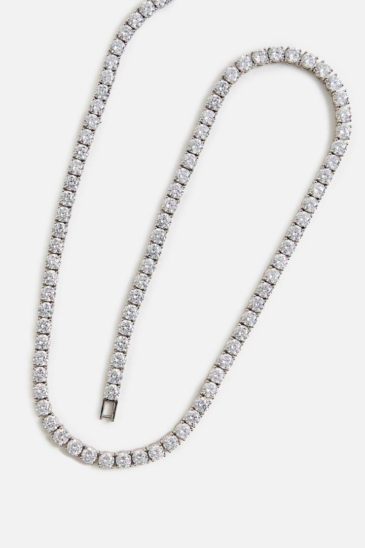 Elegant Silver plated Diamond lookalike Necklace Set