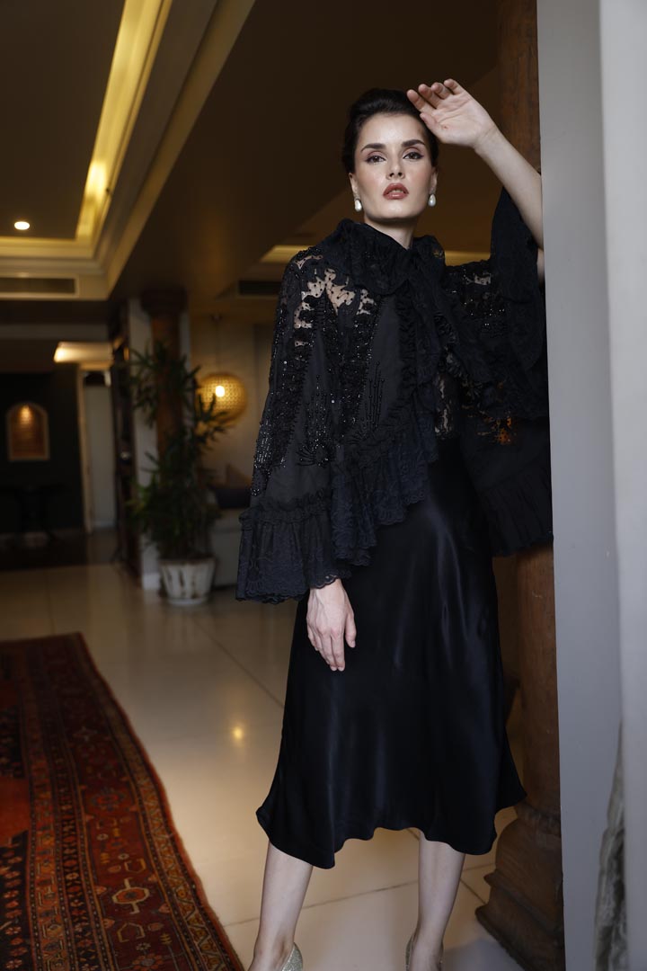 black kiara cape
