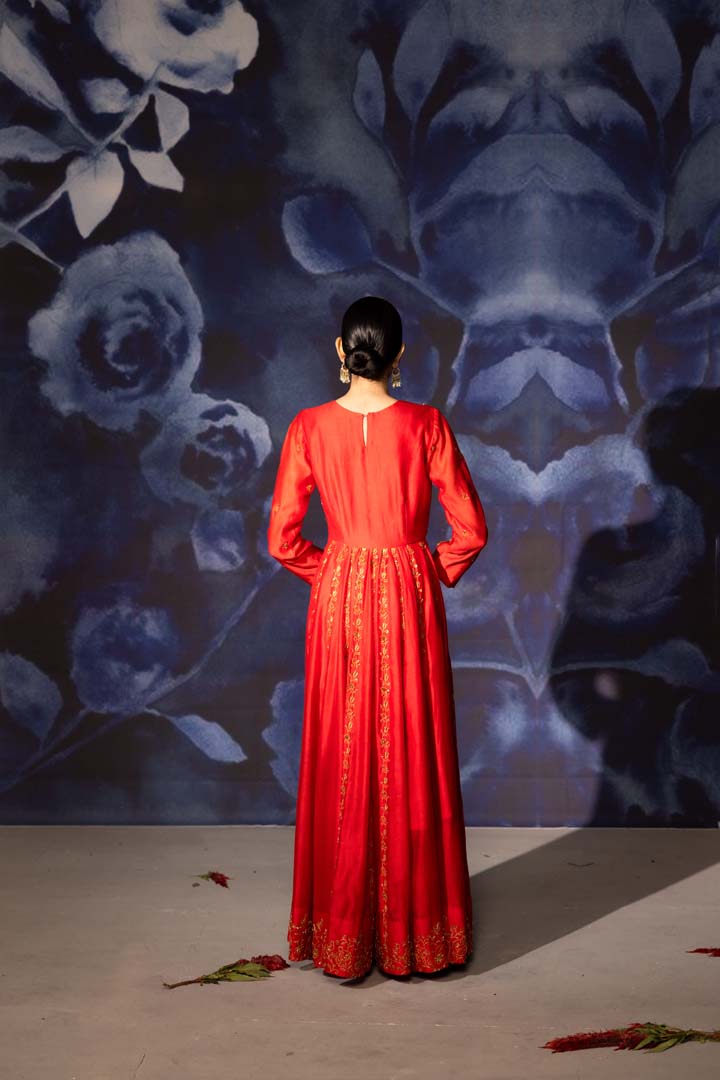 Red Anarkali Kurta