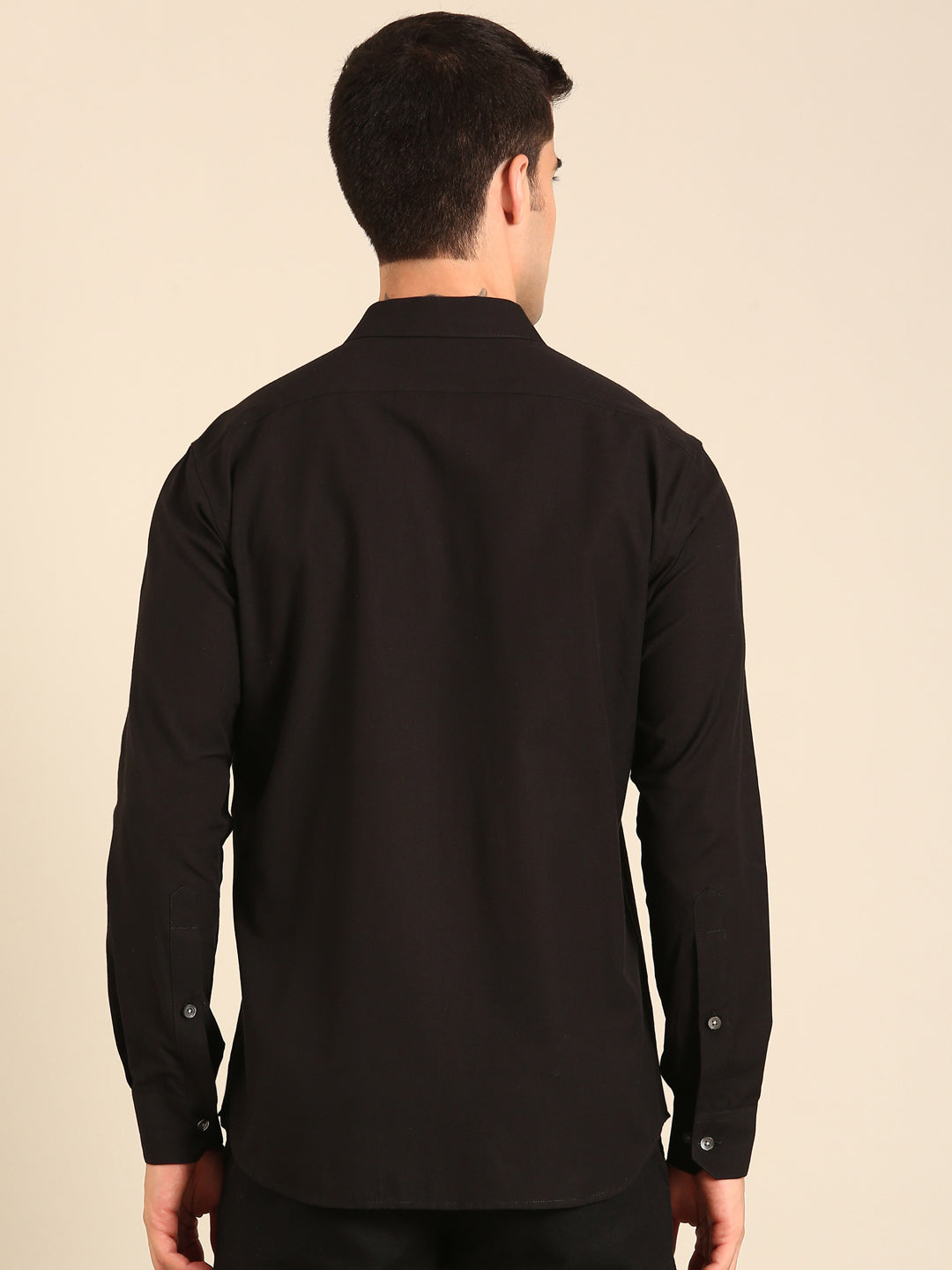 Black- Charcoal Malai Cotton Shirt