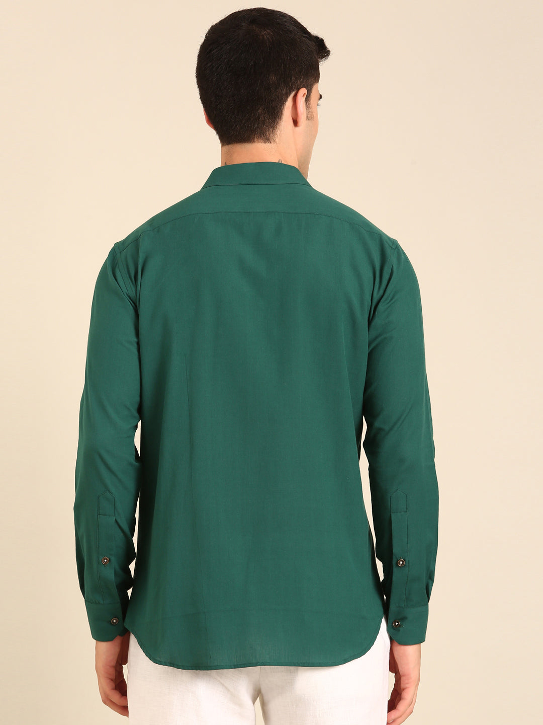 Teal- White Malai Cotton Shirt