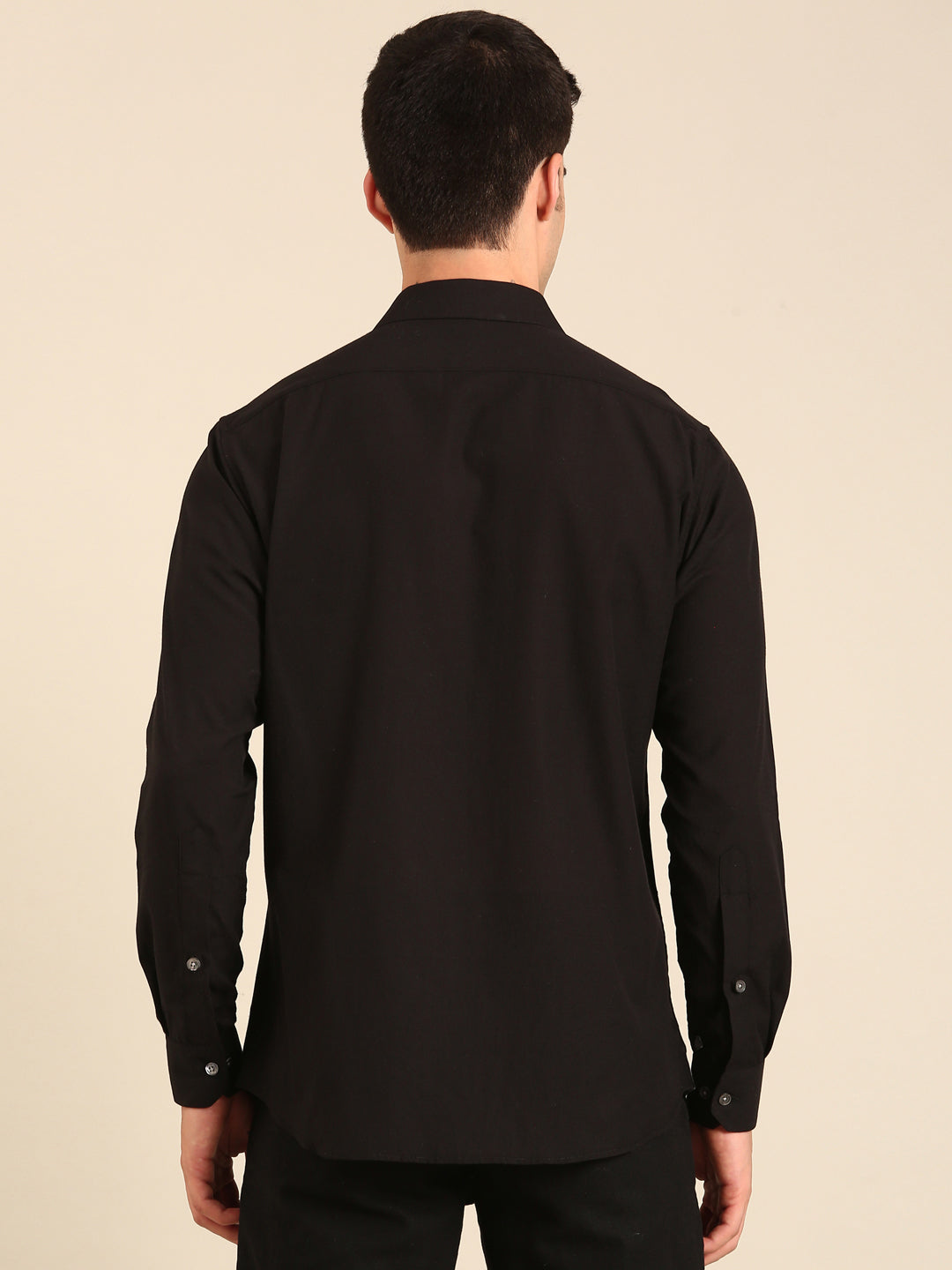Black - Silver Malai Cotton Shirt