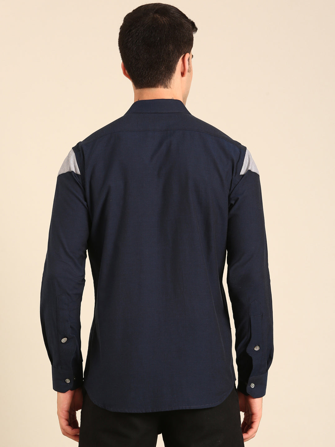 Blue - Silver Malai Cotton Shirt