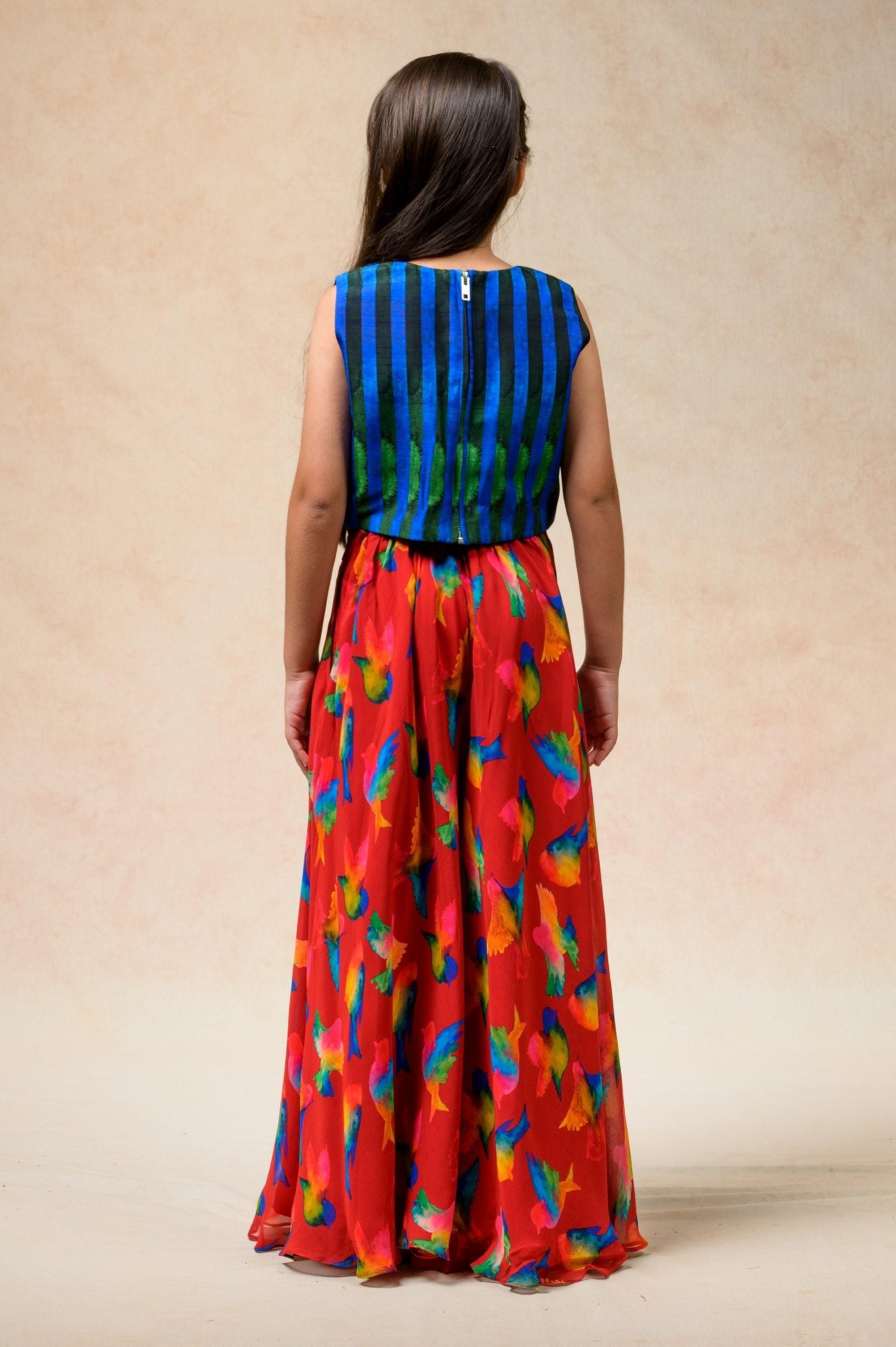 Flared sharara with top, dupatta