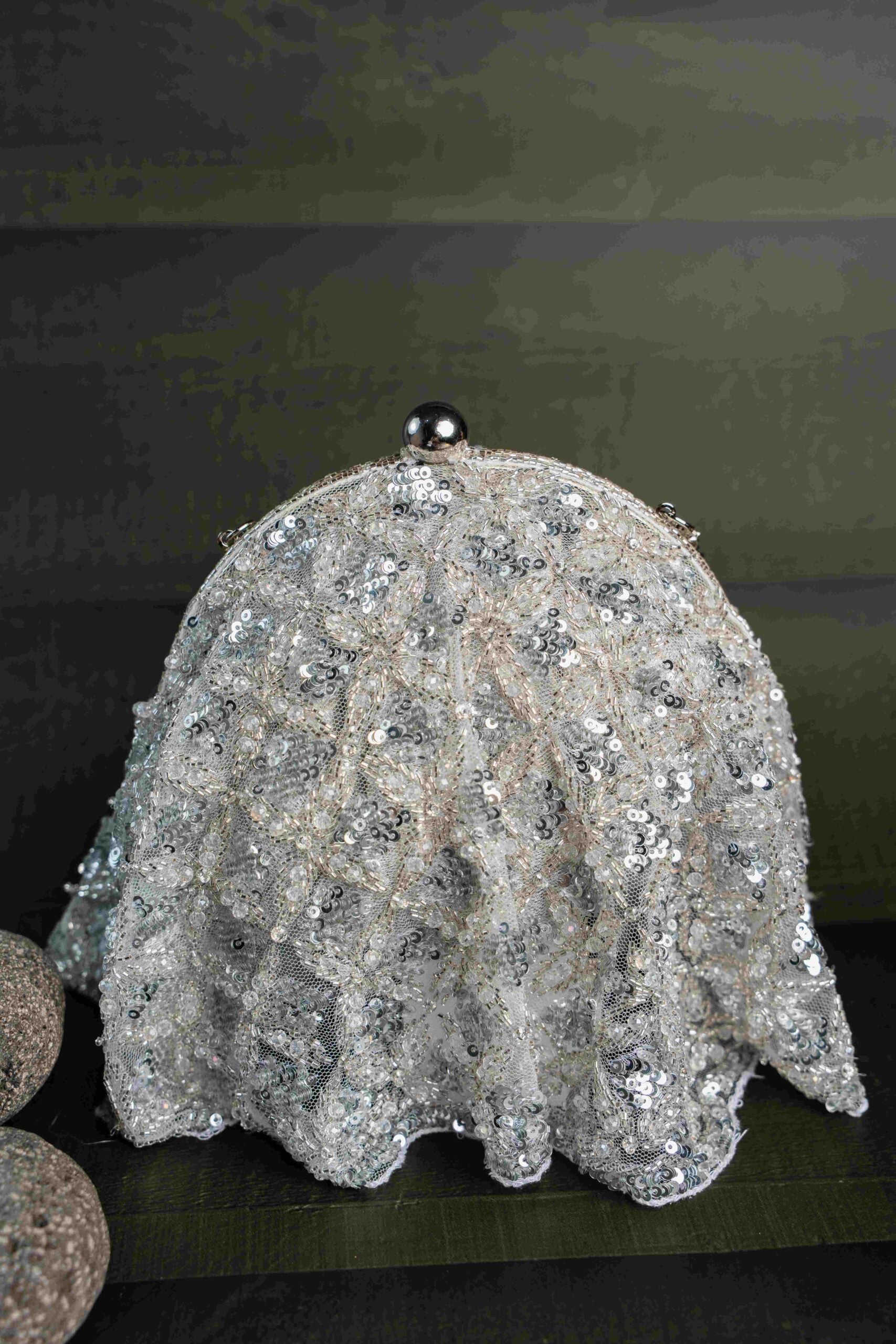 Drape Diva Batua Silver