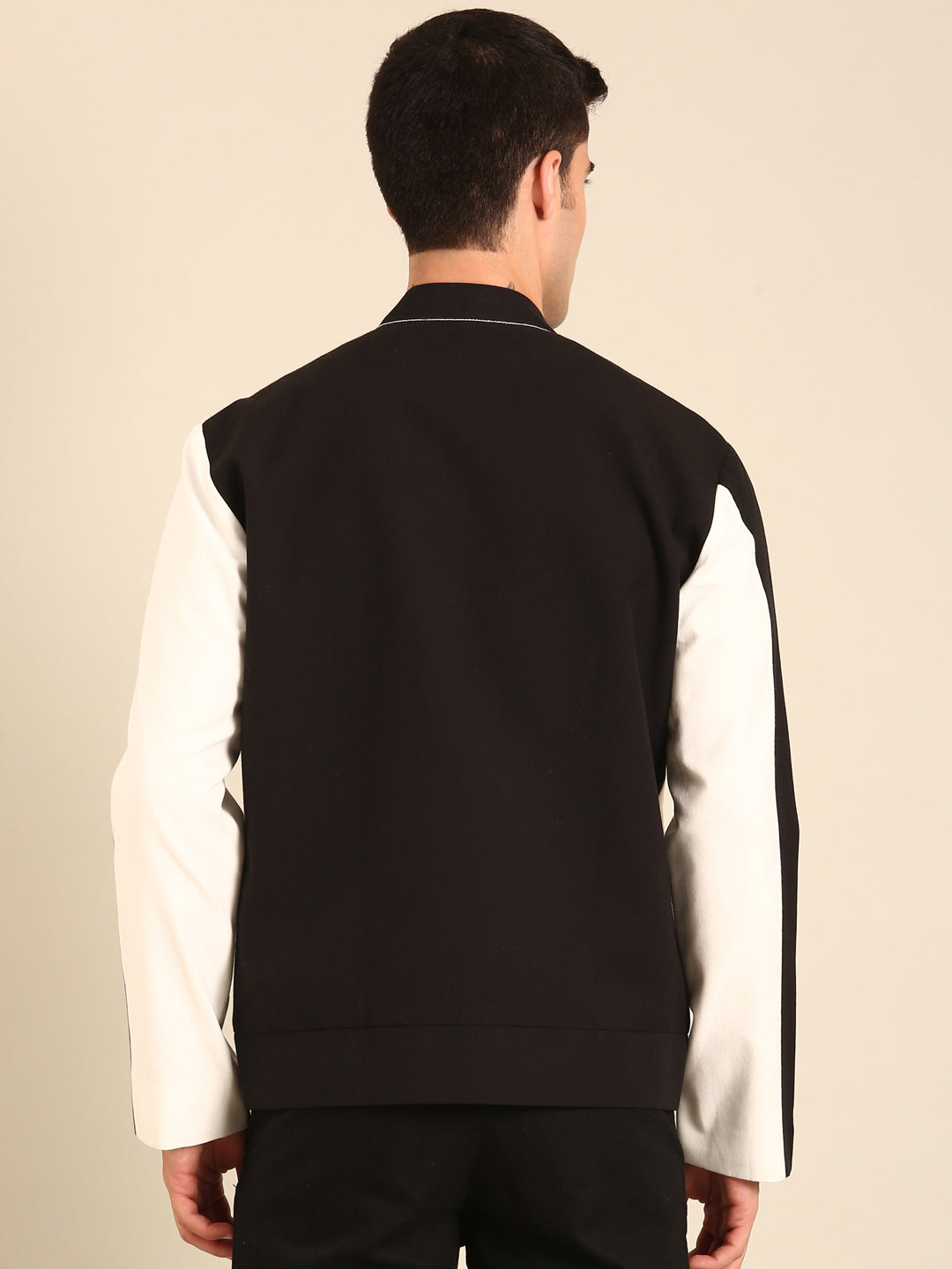 Black - White Malai Cotton Bomber Jacket