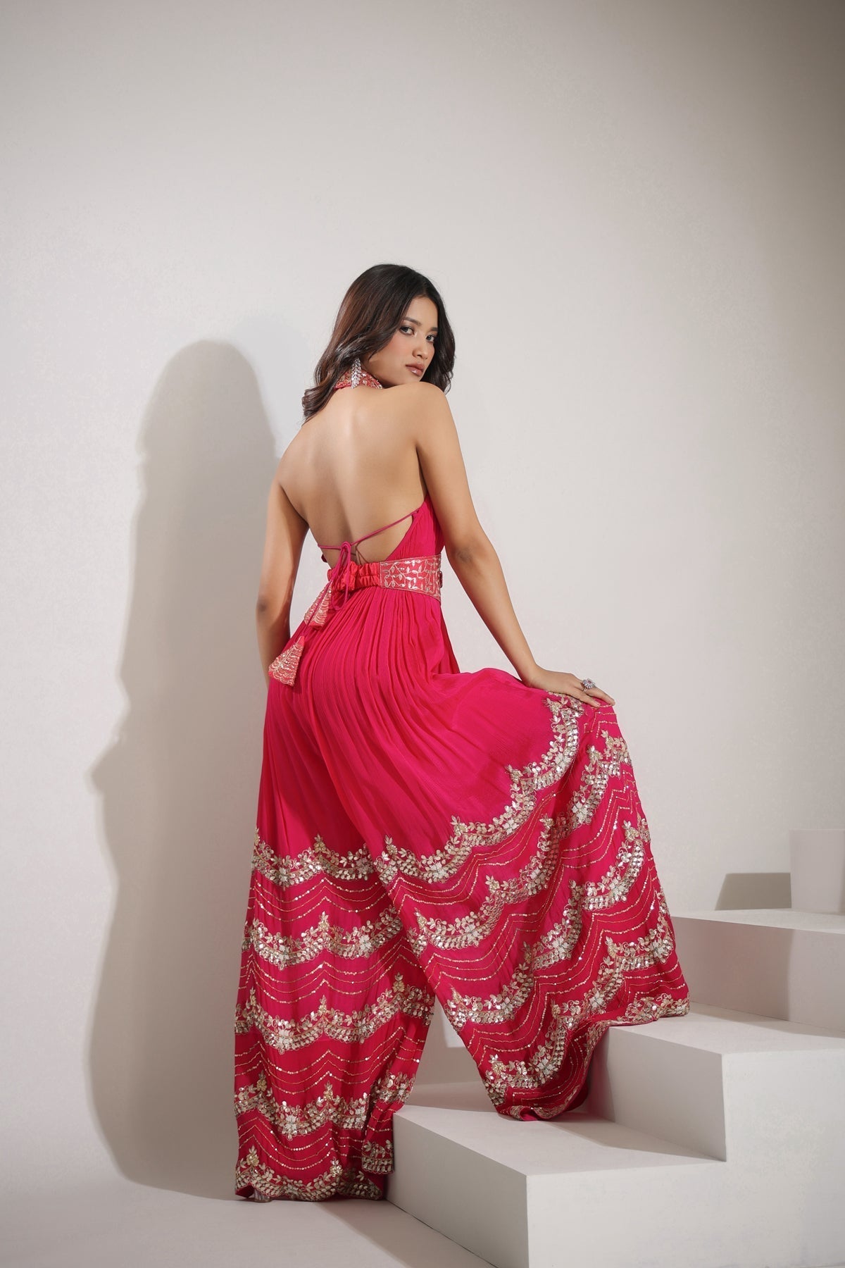 Image of Haseena jumpsuit in hot pink