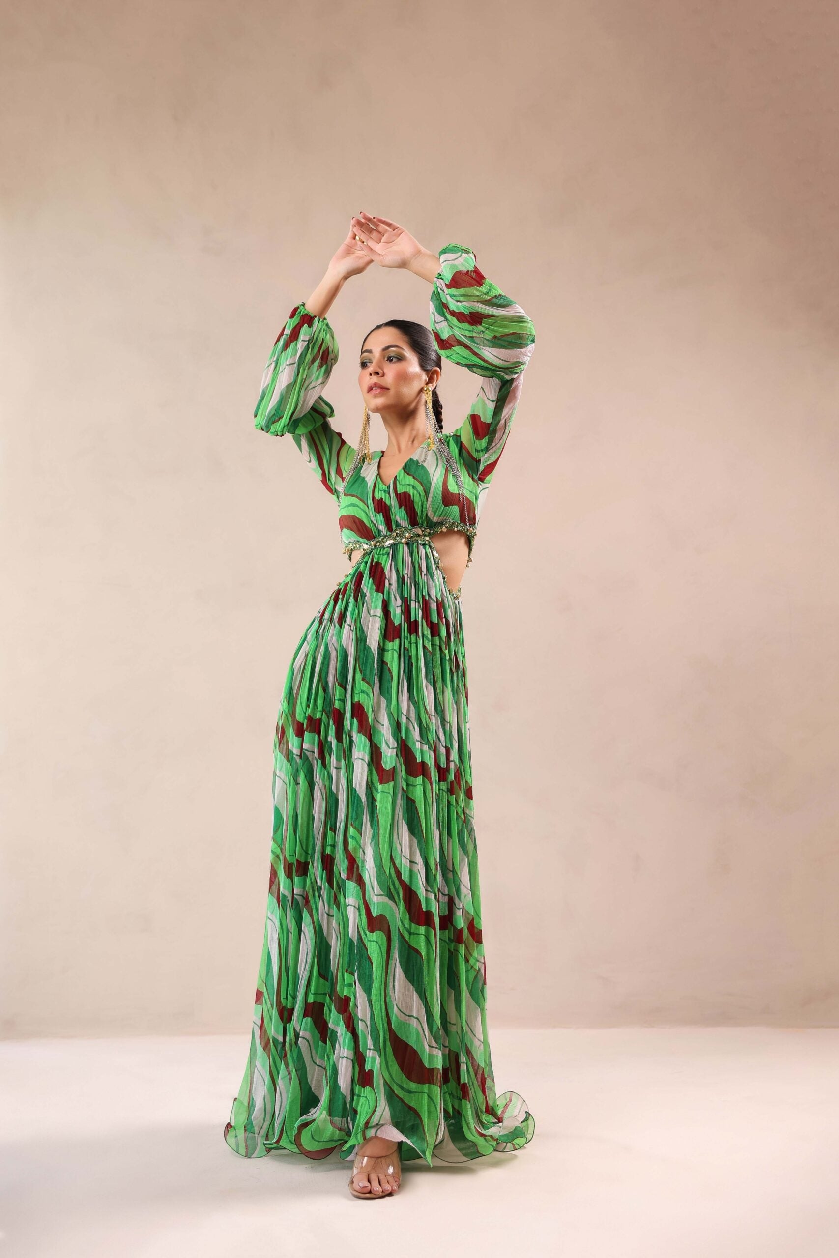 The Green Queen Peekaboo Waist line dress