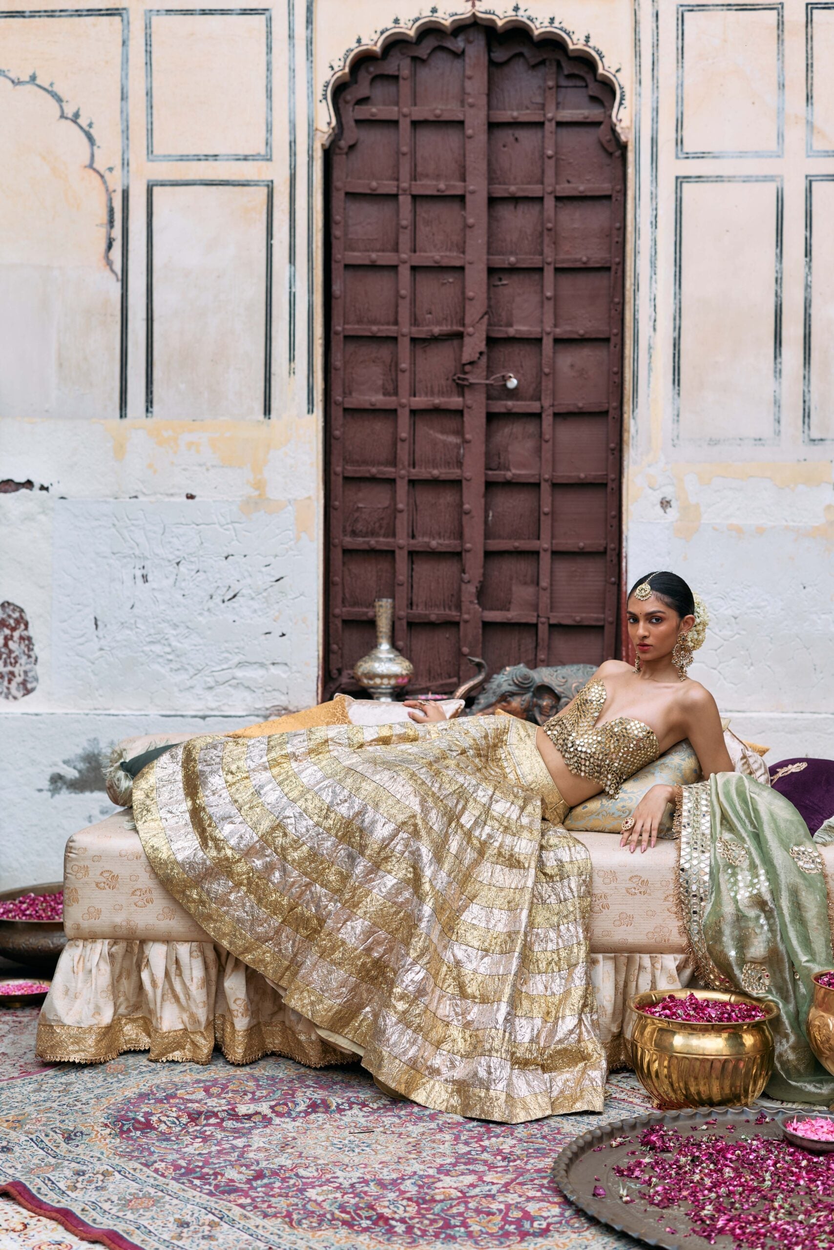 Kiran Sona Chandi Lehenga Set
