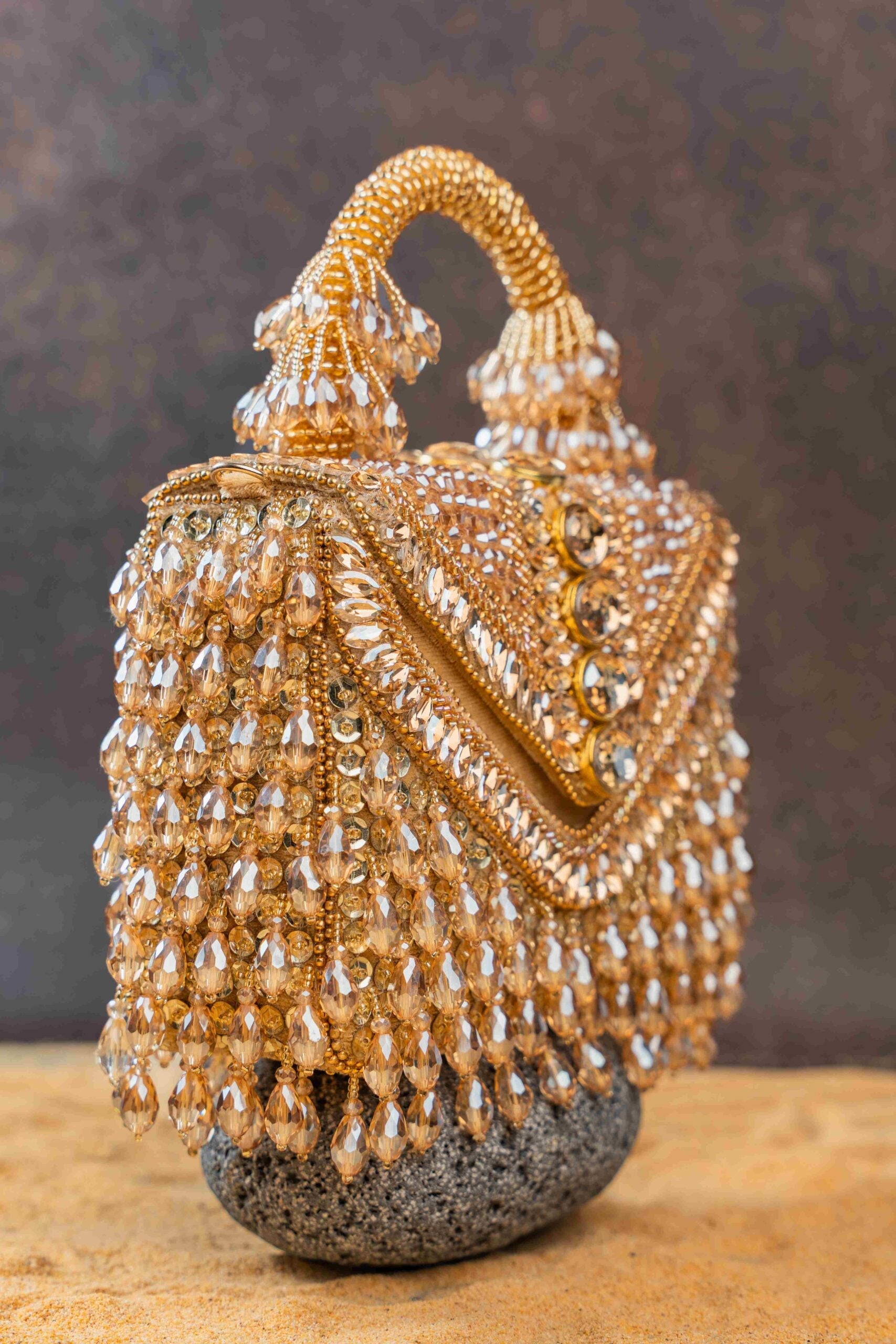 Chevron Crystal Kasse Gold