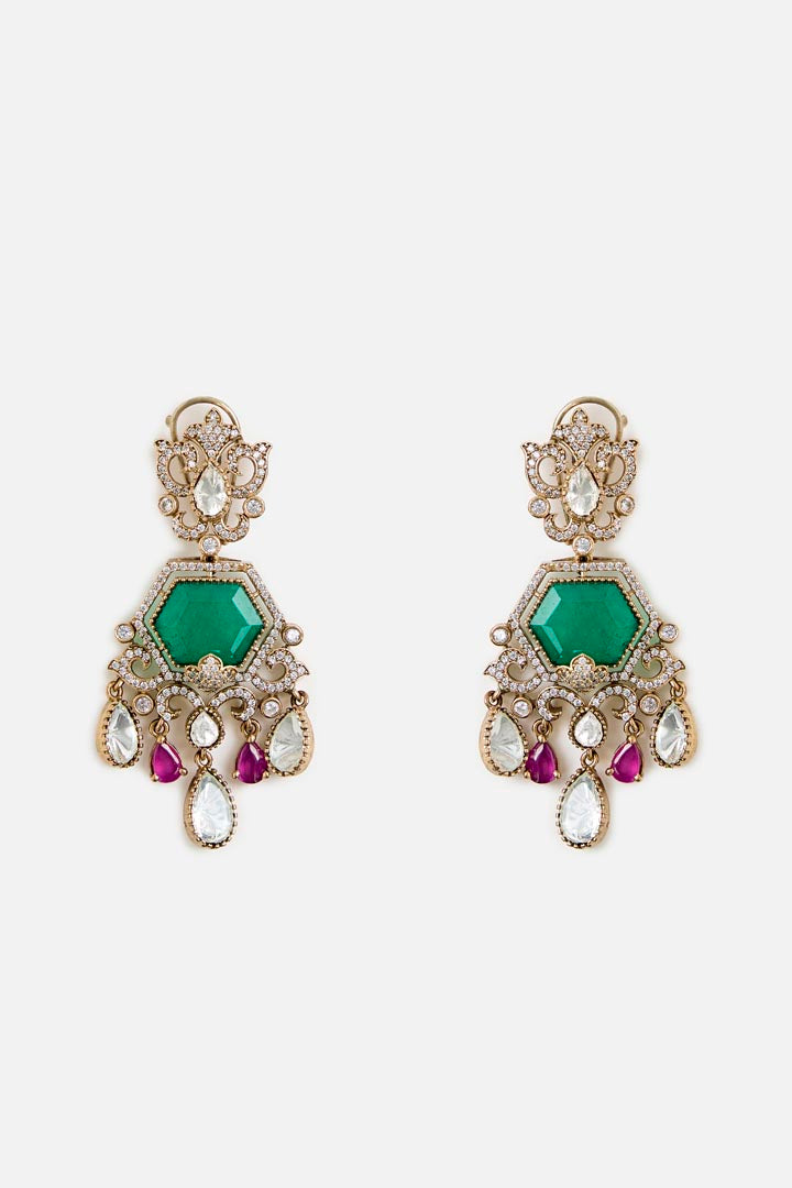 Emerald & Kundan Choker Necklace Set