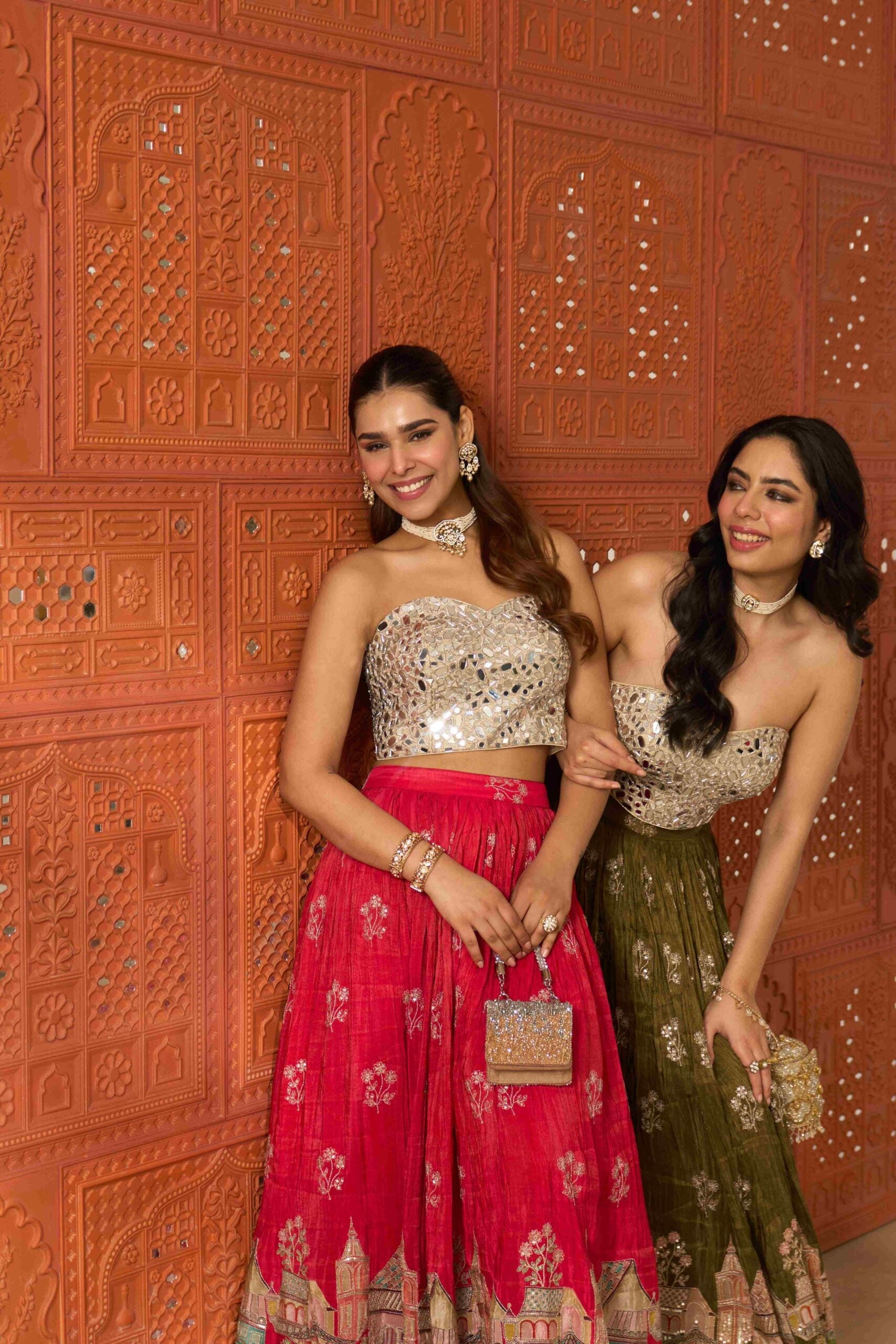 Sheesh Mahal Pink Skirt Set