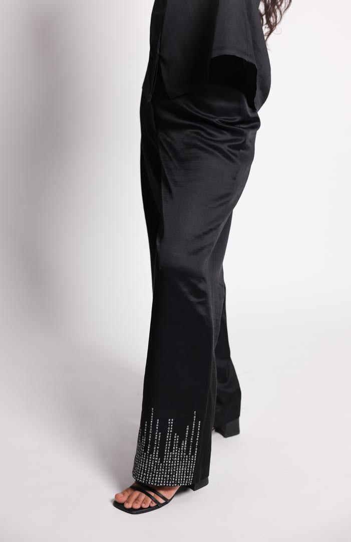 spot to stroke co-ord, black