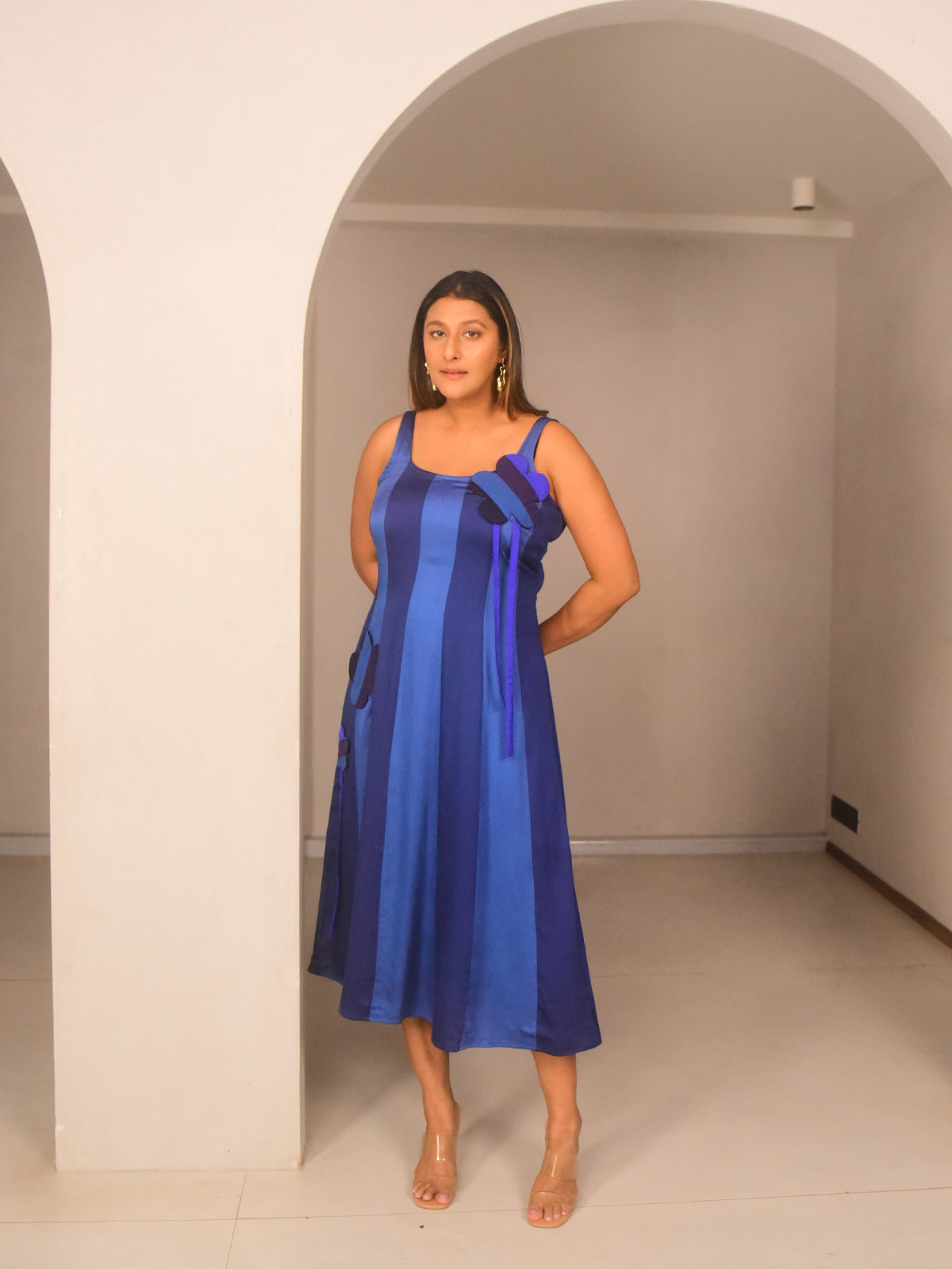 Selene Modal Panelled Applique Dress