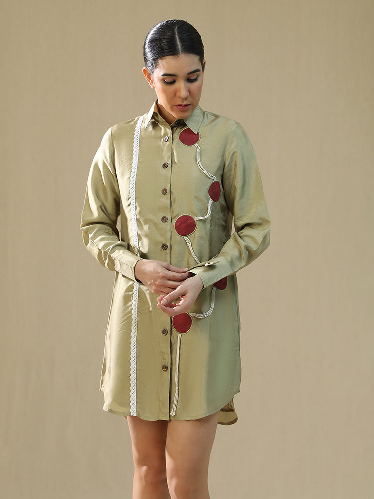 Elm wood Handpainted Shirt