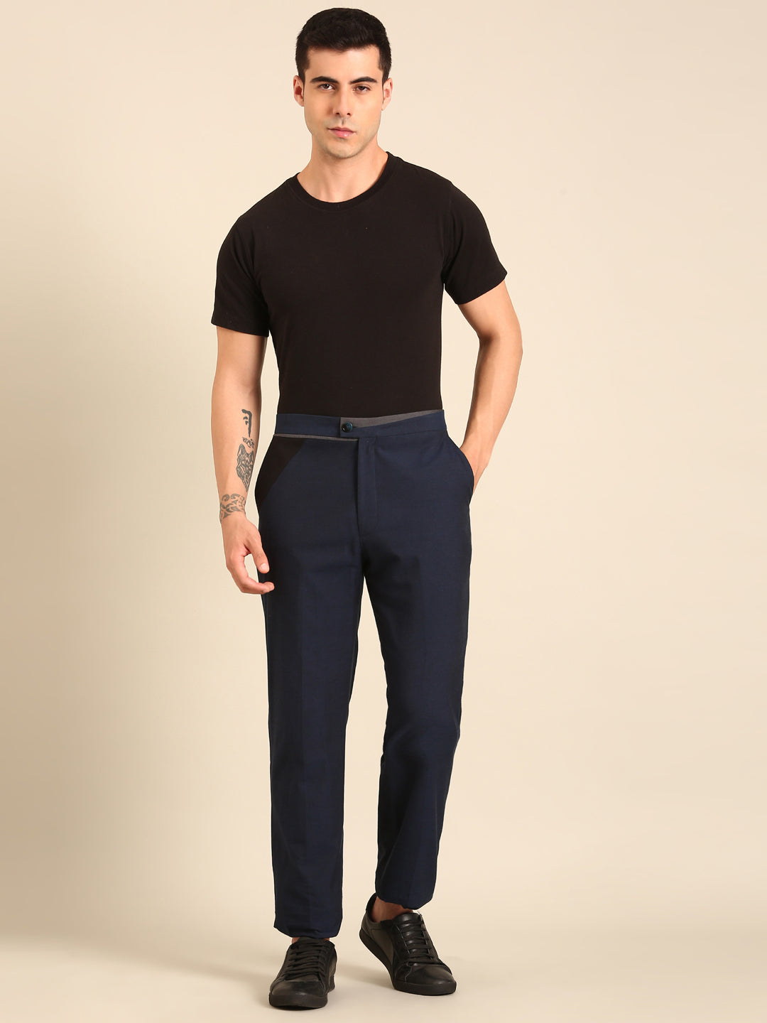 Blue Malai Cotton Trouser