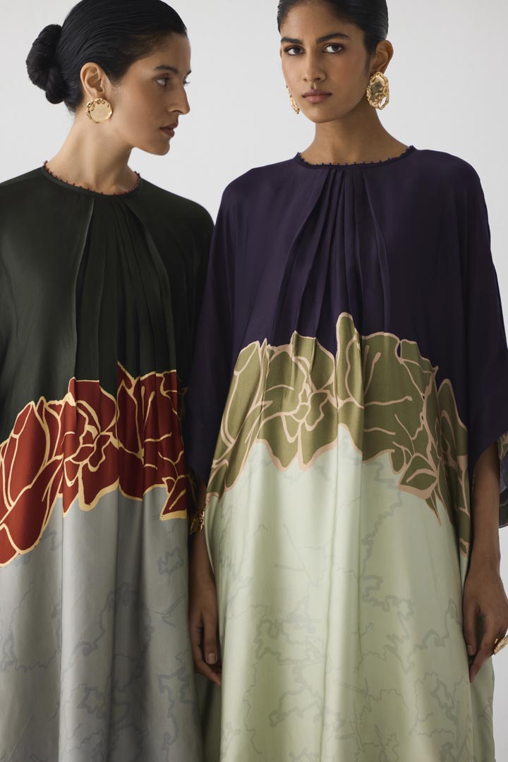 GREEN ALBA KIMONO KURTA & PANTS