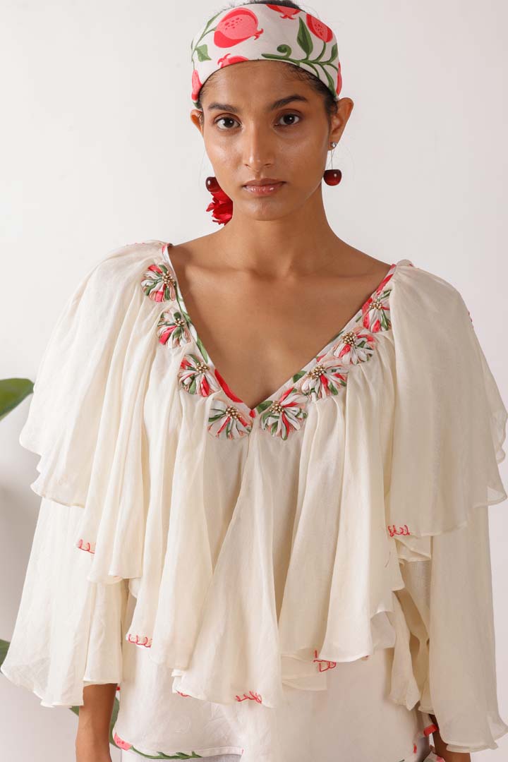 RUFFLE TOP  NK-PG-RT-01-RS-S-25