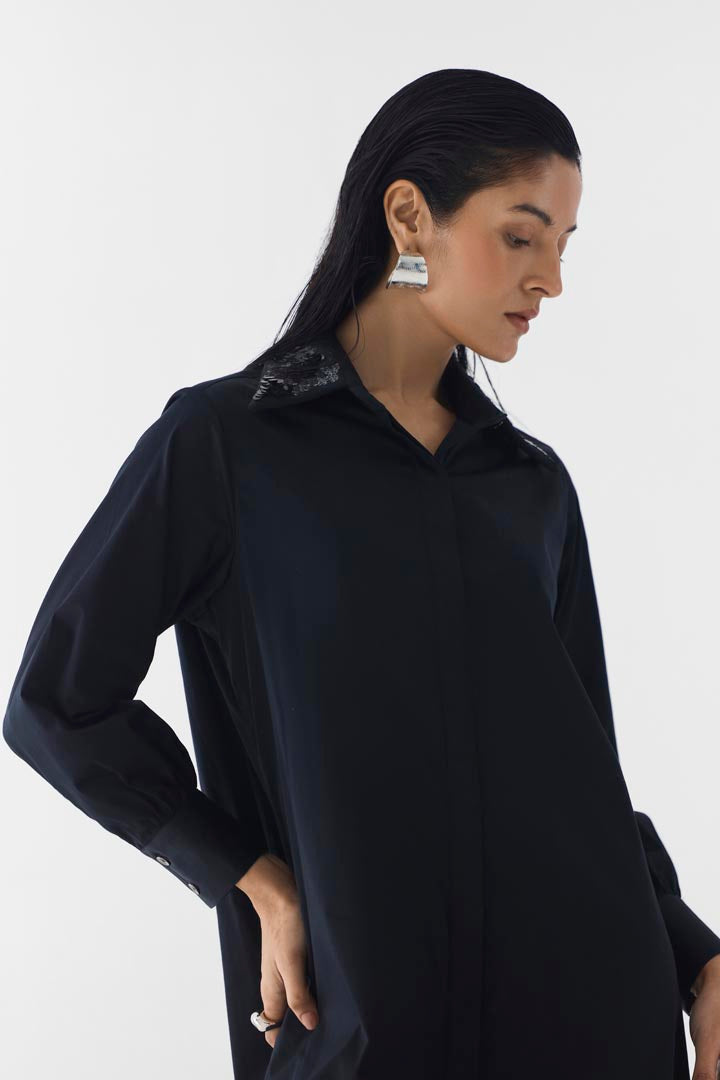 CALLA SHIRT DRESS WITH MULTI VEST