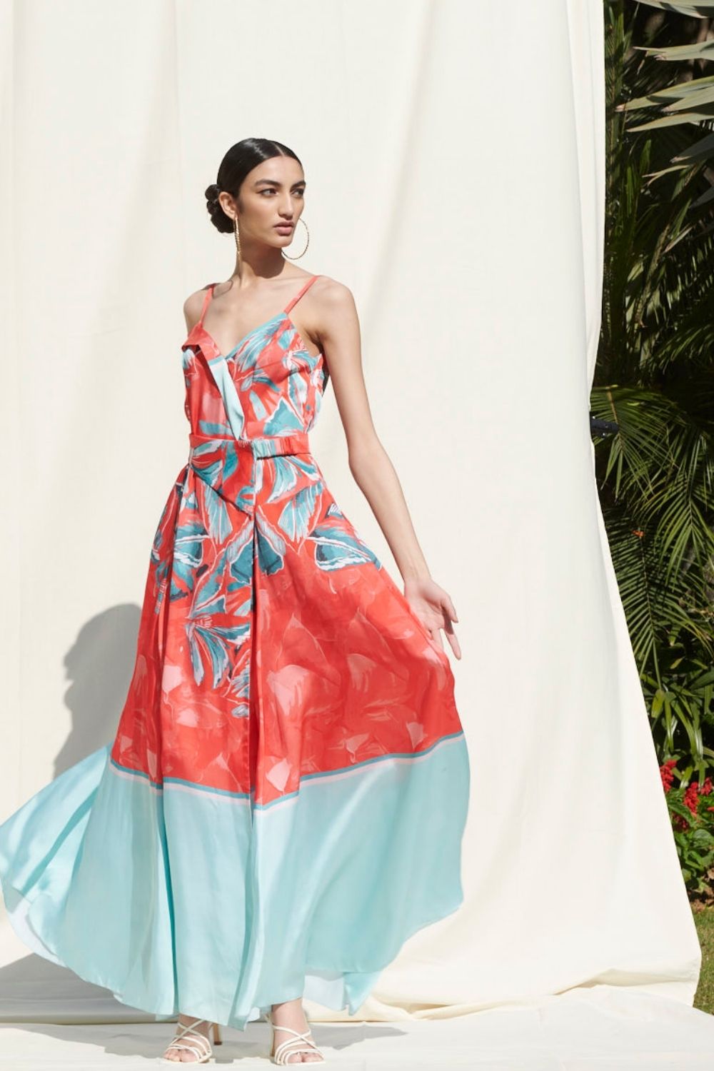 Wrap Panelled Dress With Belt Details