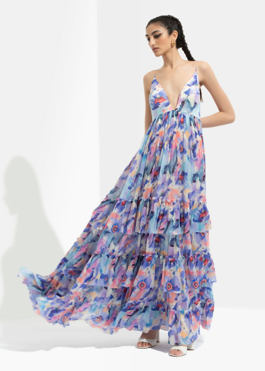 Matsu Printed Long Dress