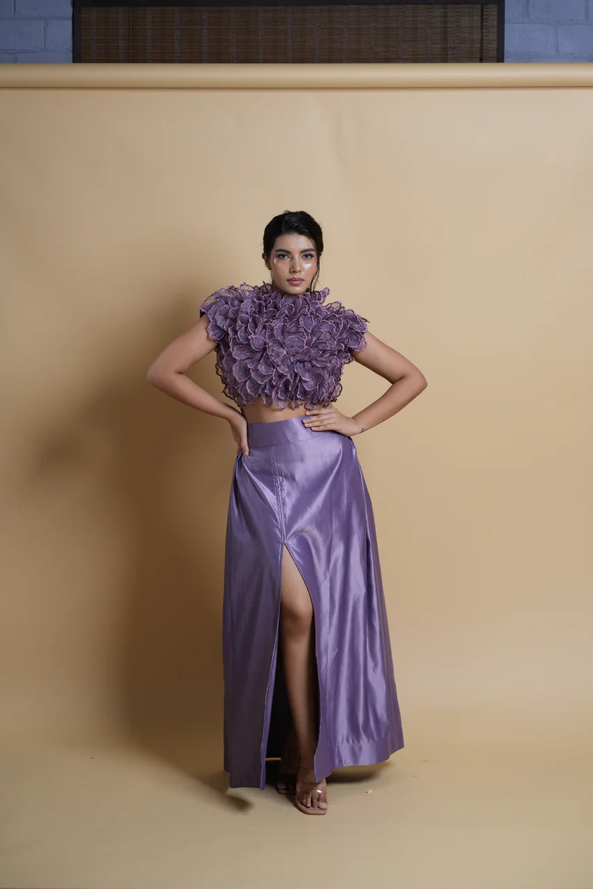 Purple Marigold Skirt Top