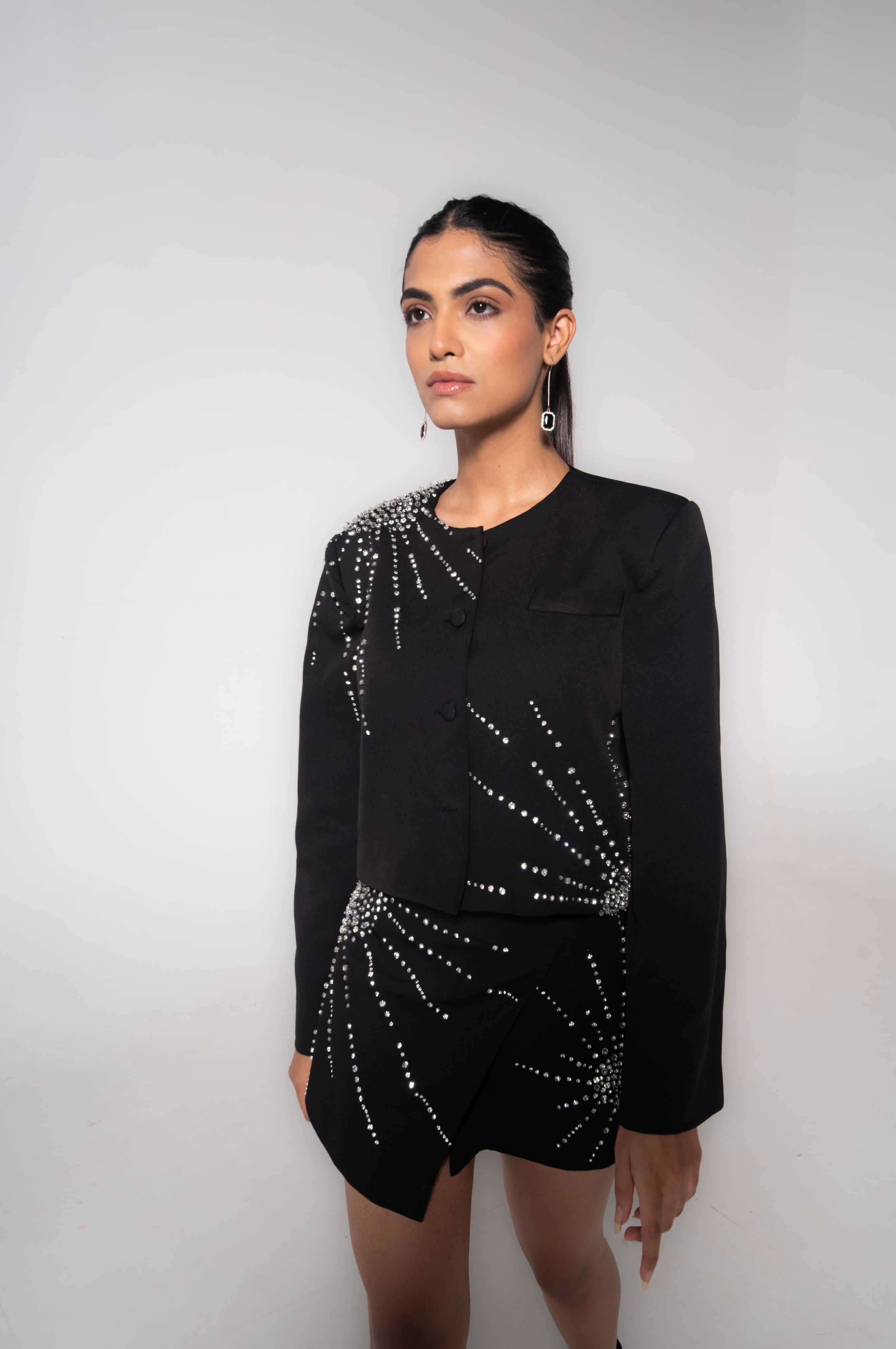 Embellished mini skirt