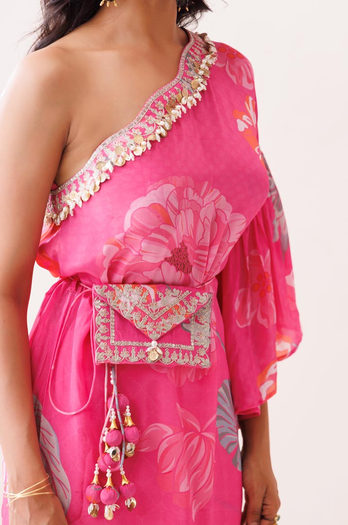 Pink one - shoulder co- ord set