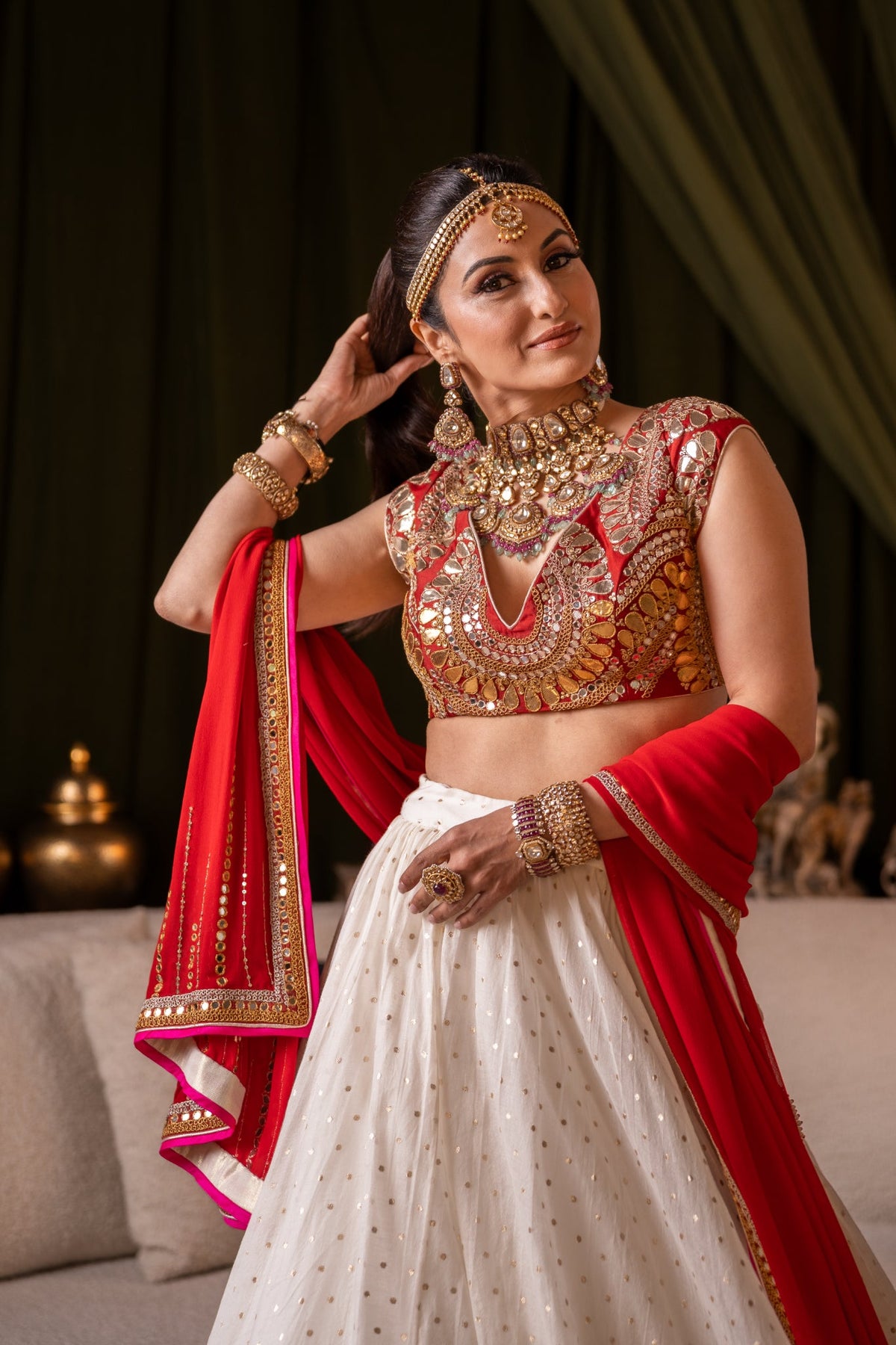 Bridal Ivory Lehenga Set