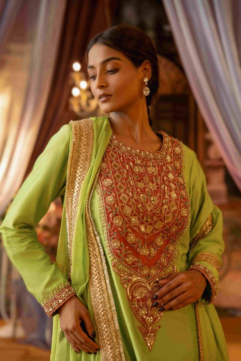 lime Green Sharara Set - image 5