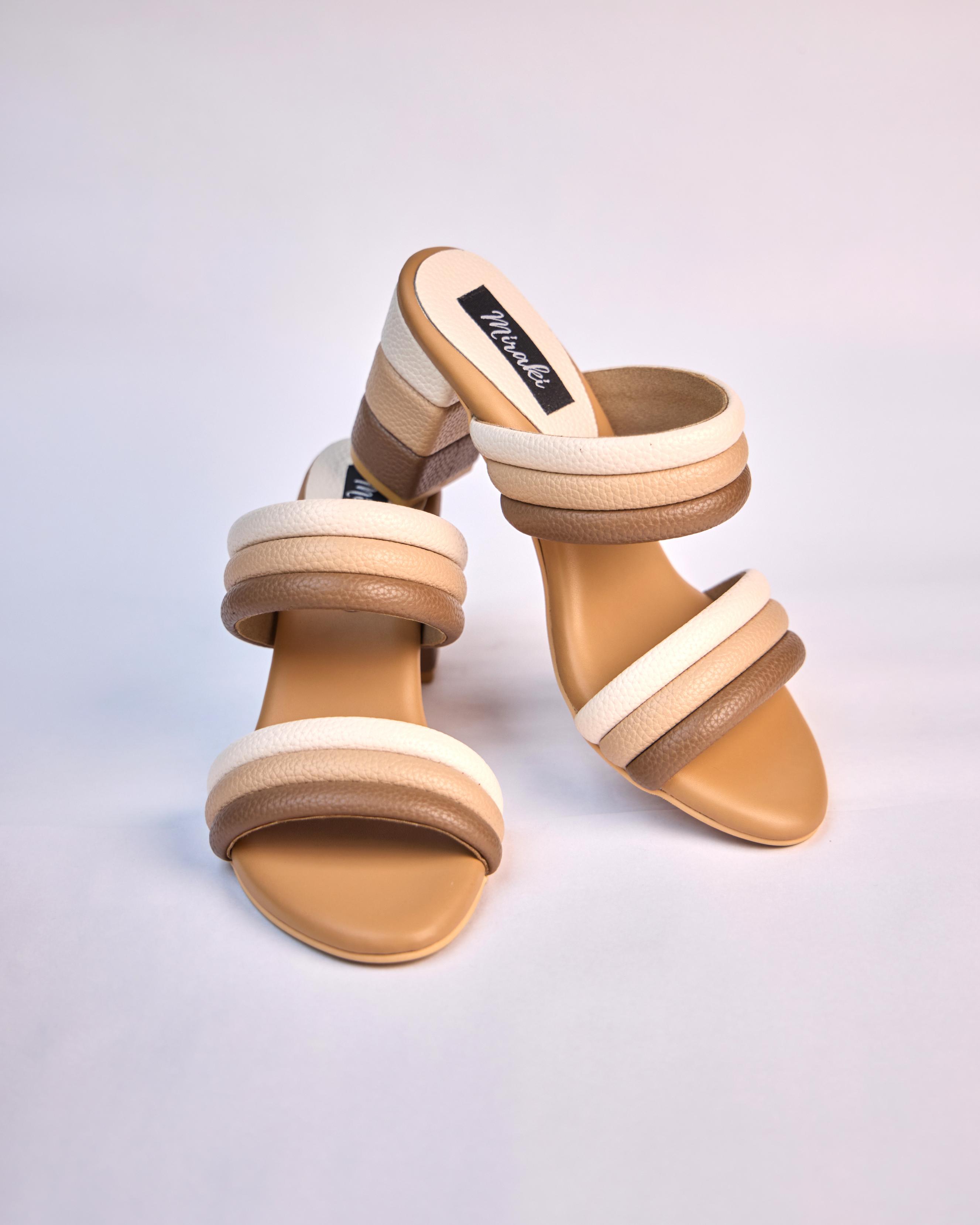 Neutral Ombre Triple-Band Heels