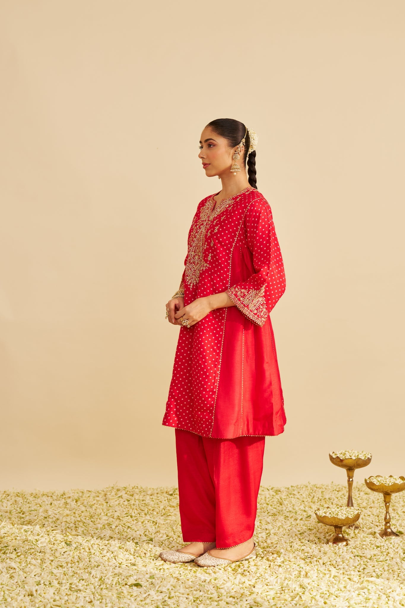 KAYRA - SHORT GATHERED CHAUGA WITH SALWAR