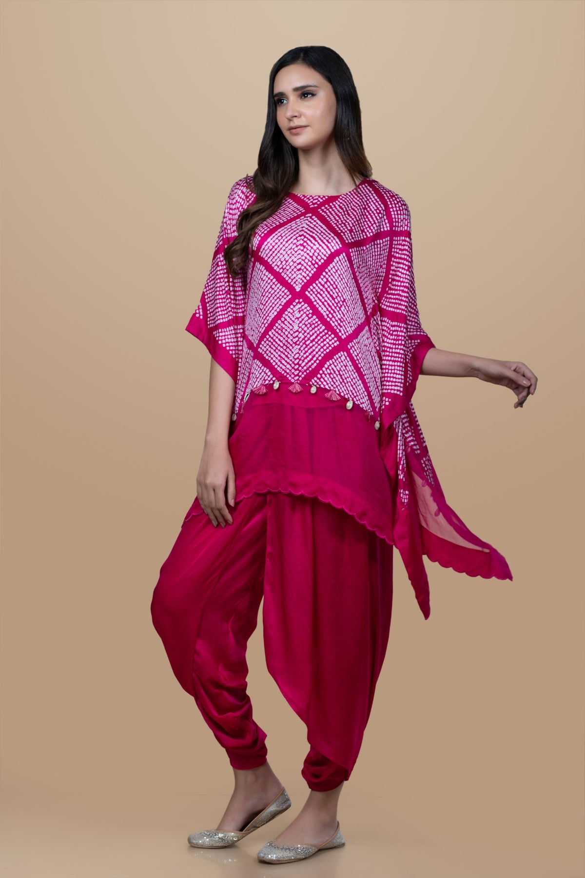 short kaftan with flap dhoti